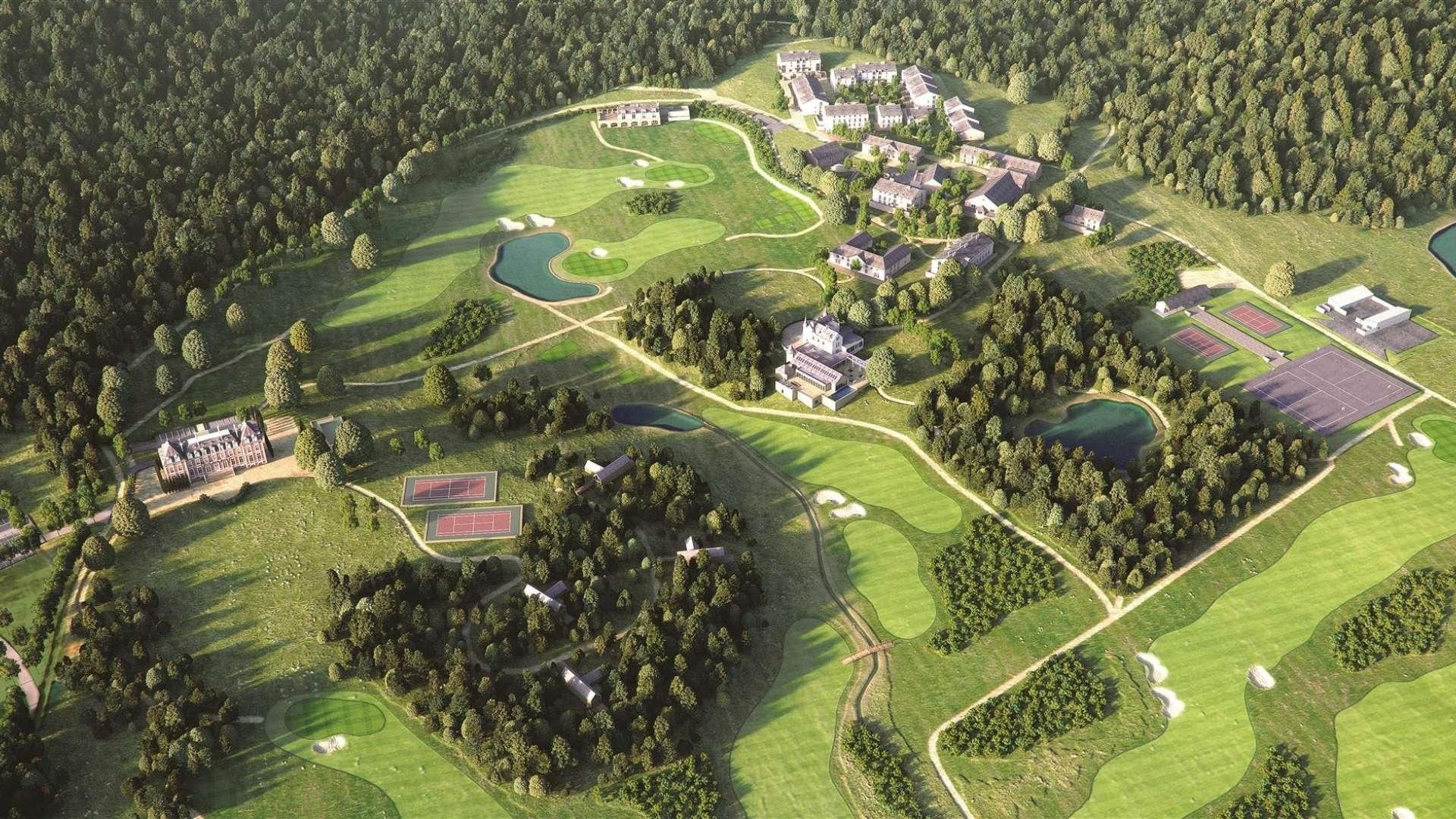 Luxury bedroom in four-bed apartment, Maison du Garde, Abbeville Golf & Spa Resort