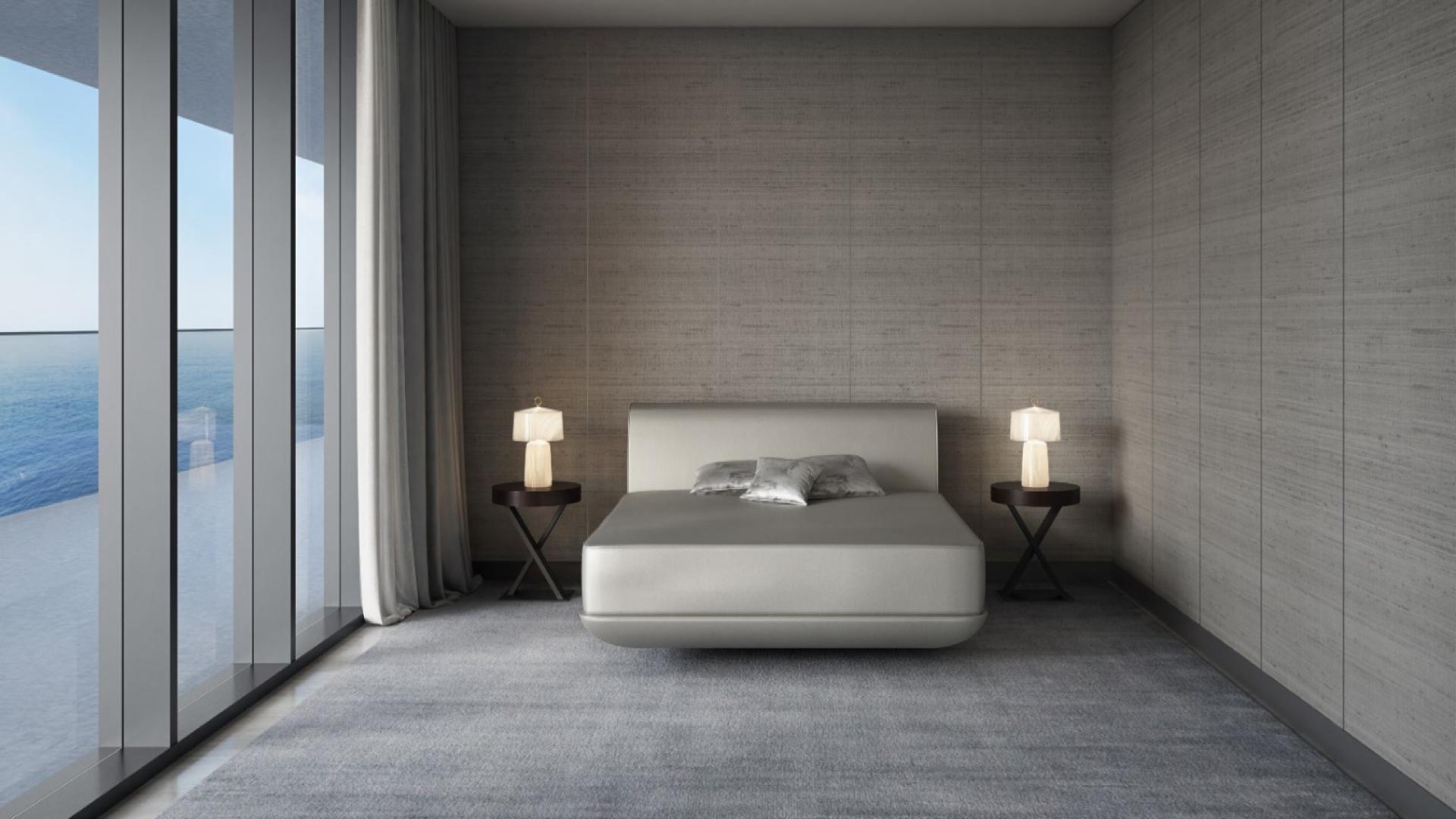 Elegant dining room with ocean view in Armani Beach Residences, Palm Jumeirah apartment