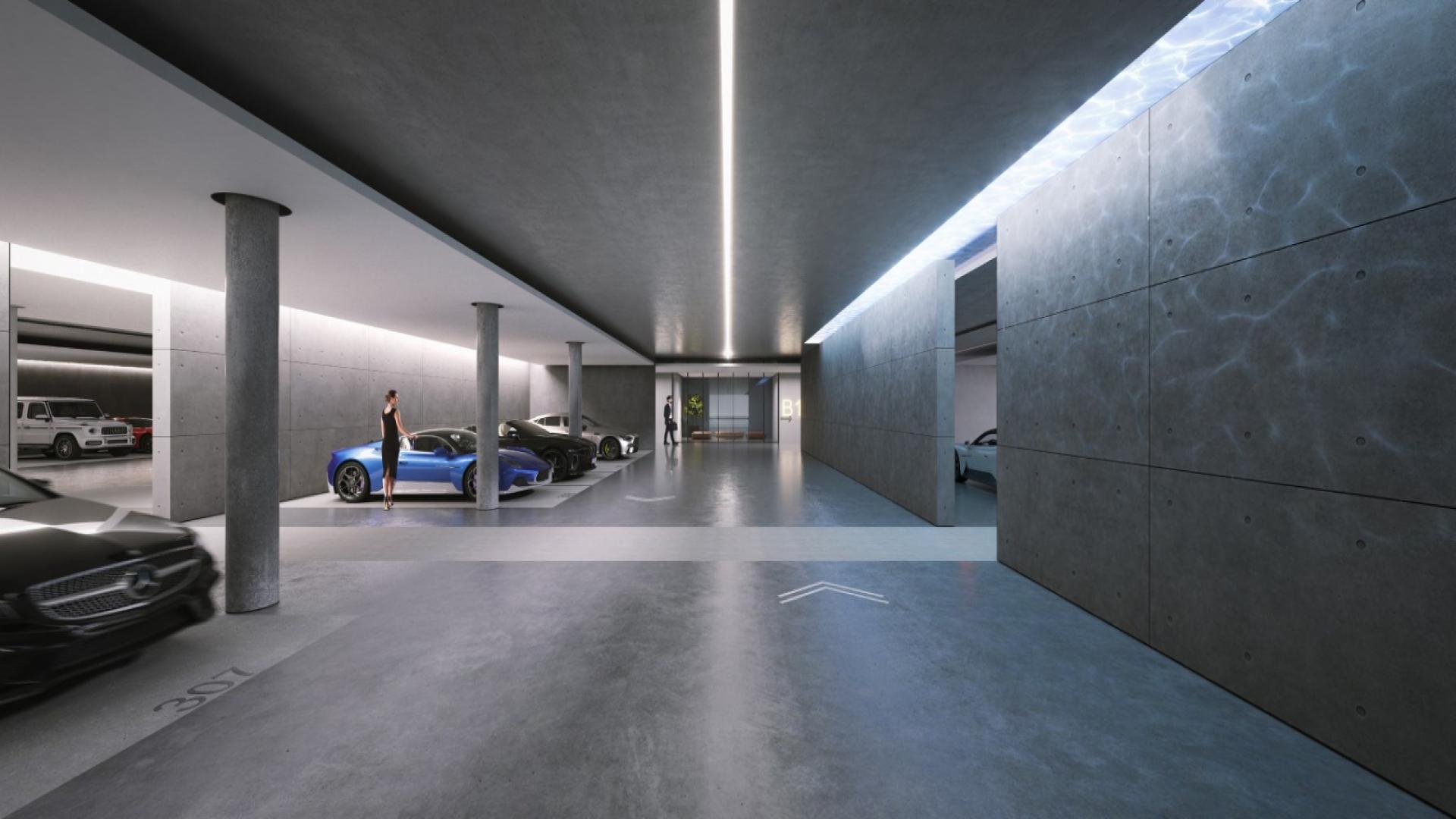 Sunset view from Armani Beach Residences apartment, Palm Jumeirah, elegant interior design