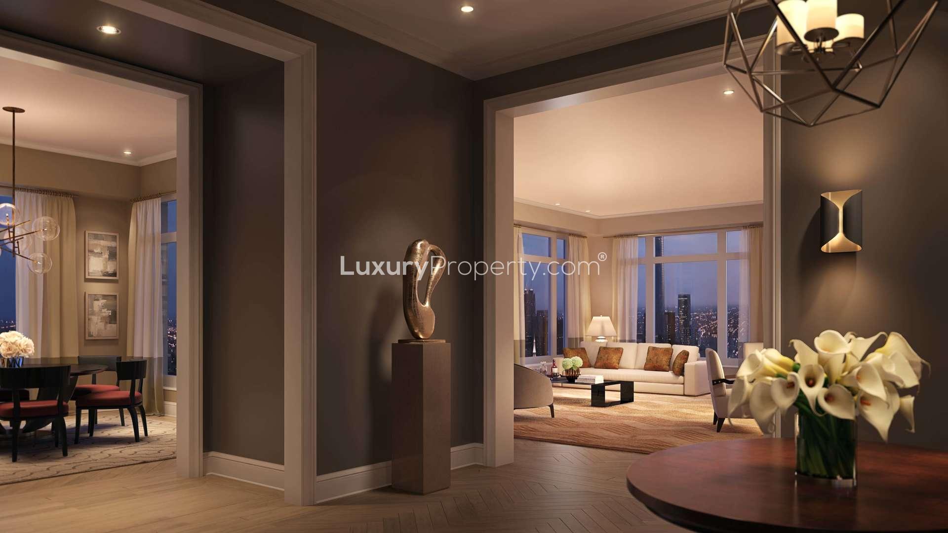 Skyline view from One Bennett Park, Chicago apartment for sale, LP01787