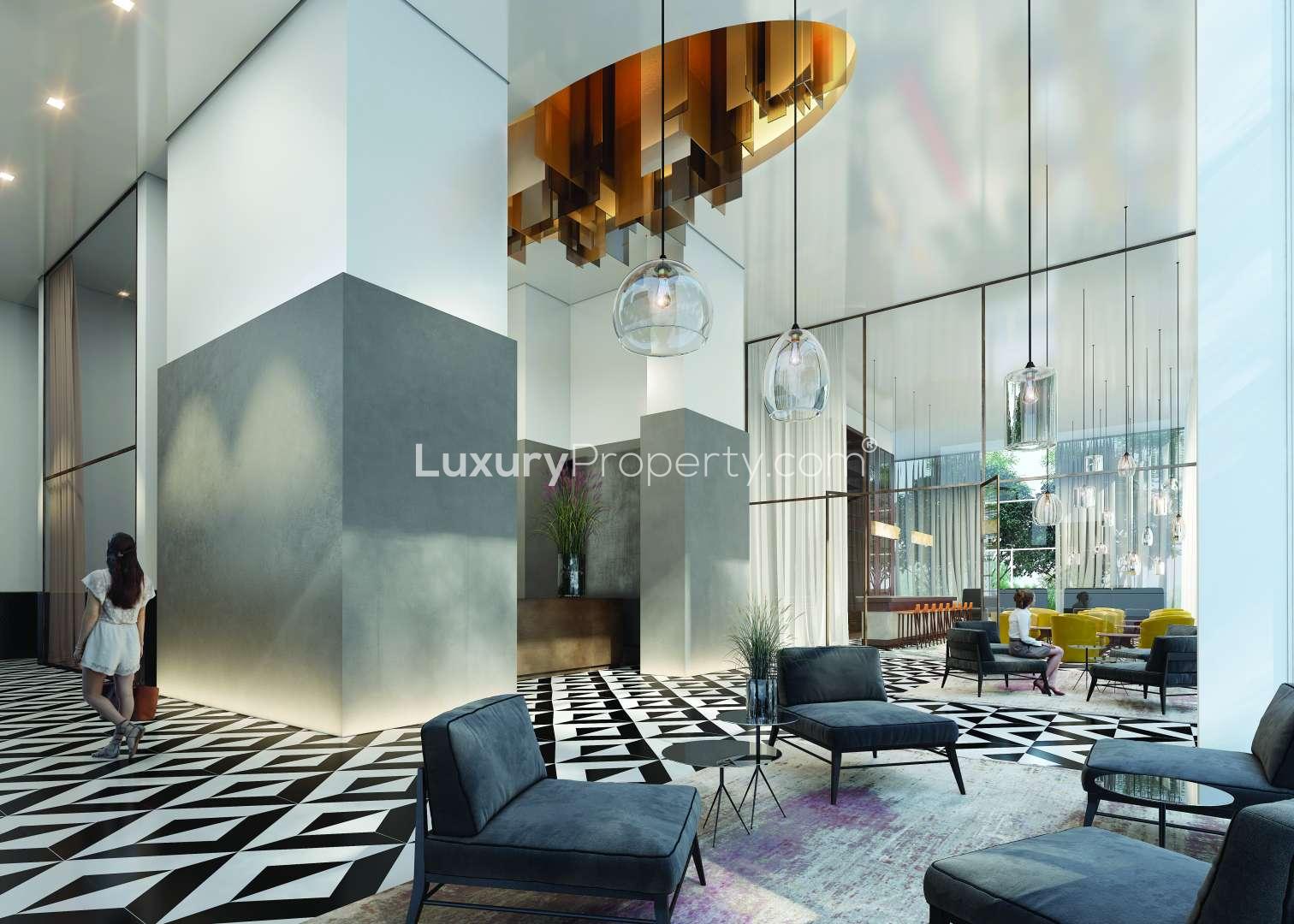 Luxurious bedroom with sea views in Port Tel Aviv apartment for sale