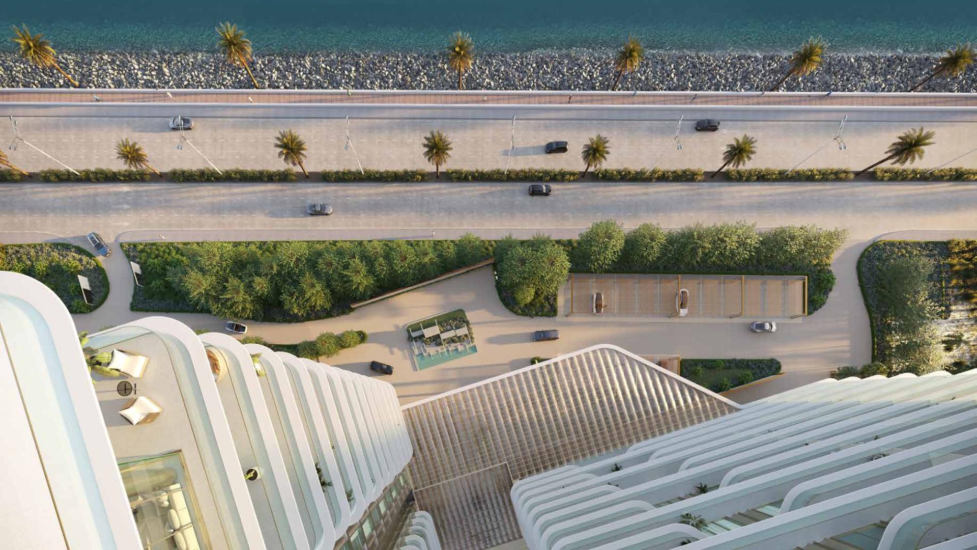 Luxurious poolside view at Serenia Living, Palm Jumeirah apartment for sale