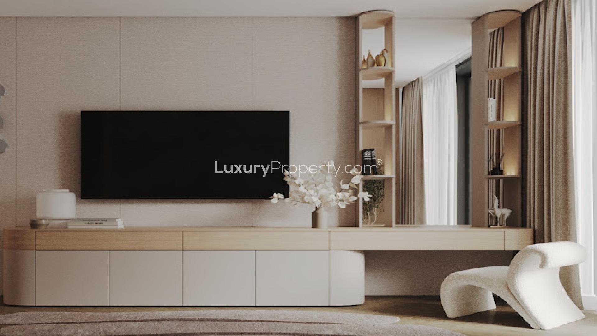 Luxurious living room in newly renovated 4-bedroom apartment, The Royal Atlantis, Palm Jumeirah