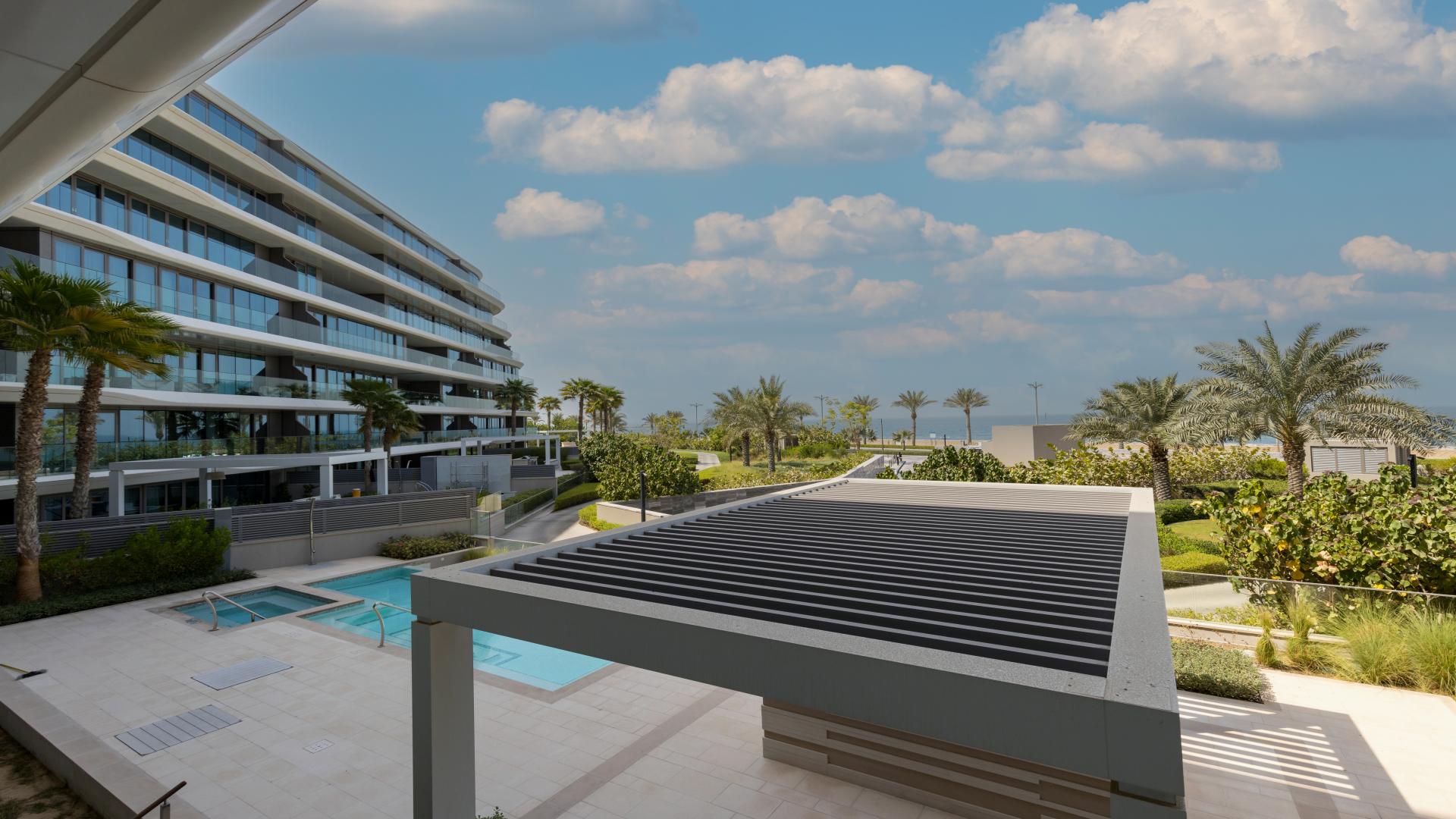 Spacious penthouse living area with ocean views at W Residences, Palm Jumeirah