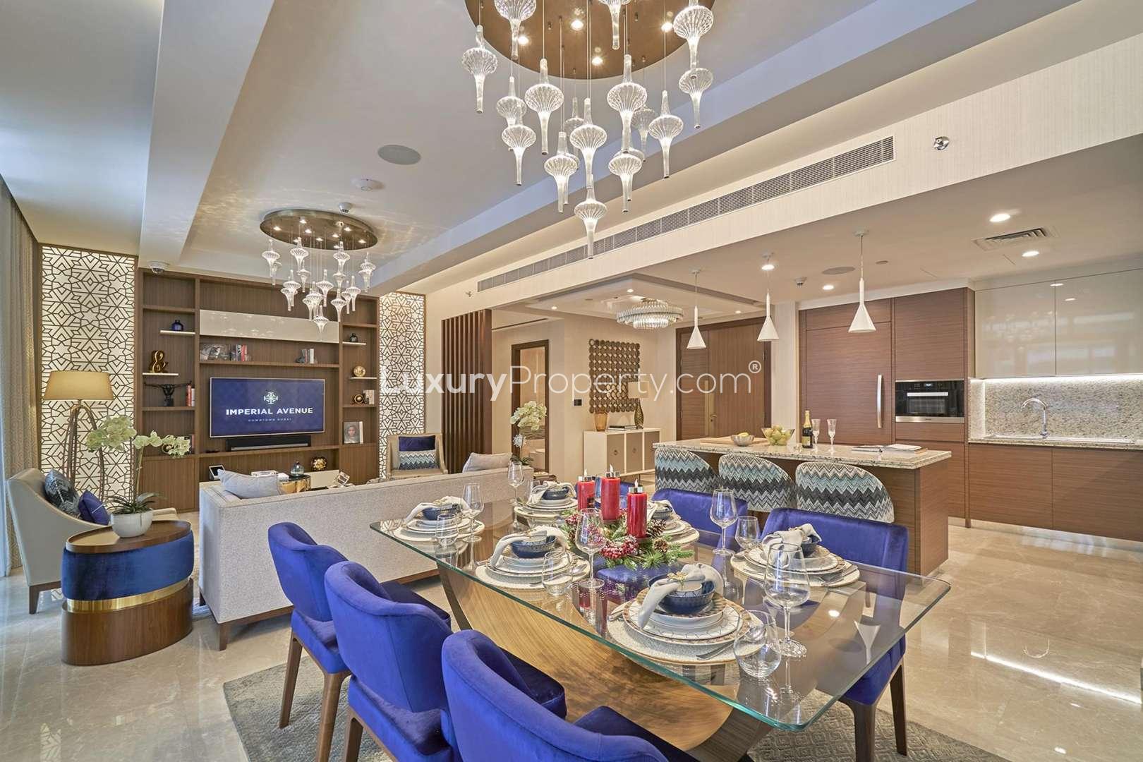 Luxurious bedroom in high-floor penthouse, Imperial Avenue, Downtown Dubai, for sale