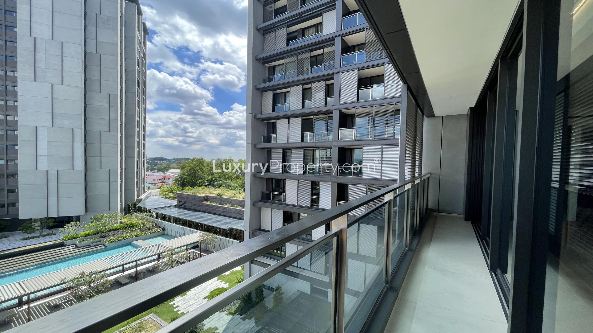 Luxurious condominium living room with city view in Damansara Heights, Kuala Lumpur