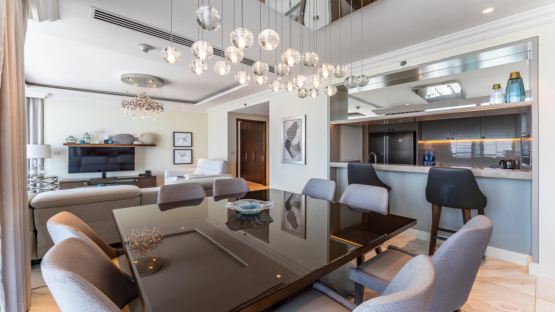 Luxurious living room with city views in Downtown Dubai penthouse, The Address Residence