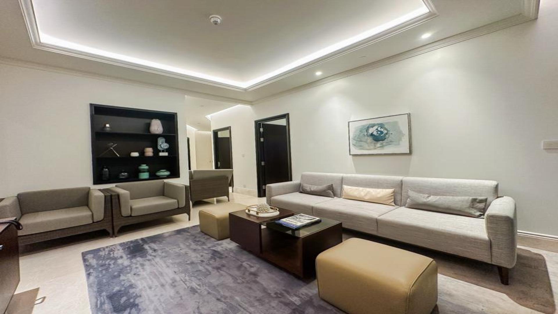 Luxurious living room in high-floor penthouse, The Address Fountain Views 3, Downtown Dubai