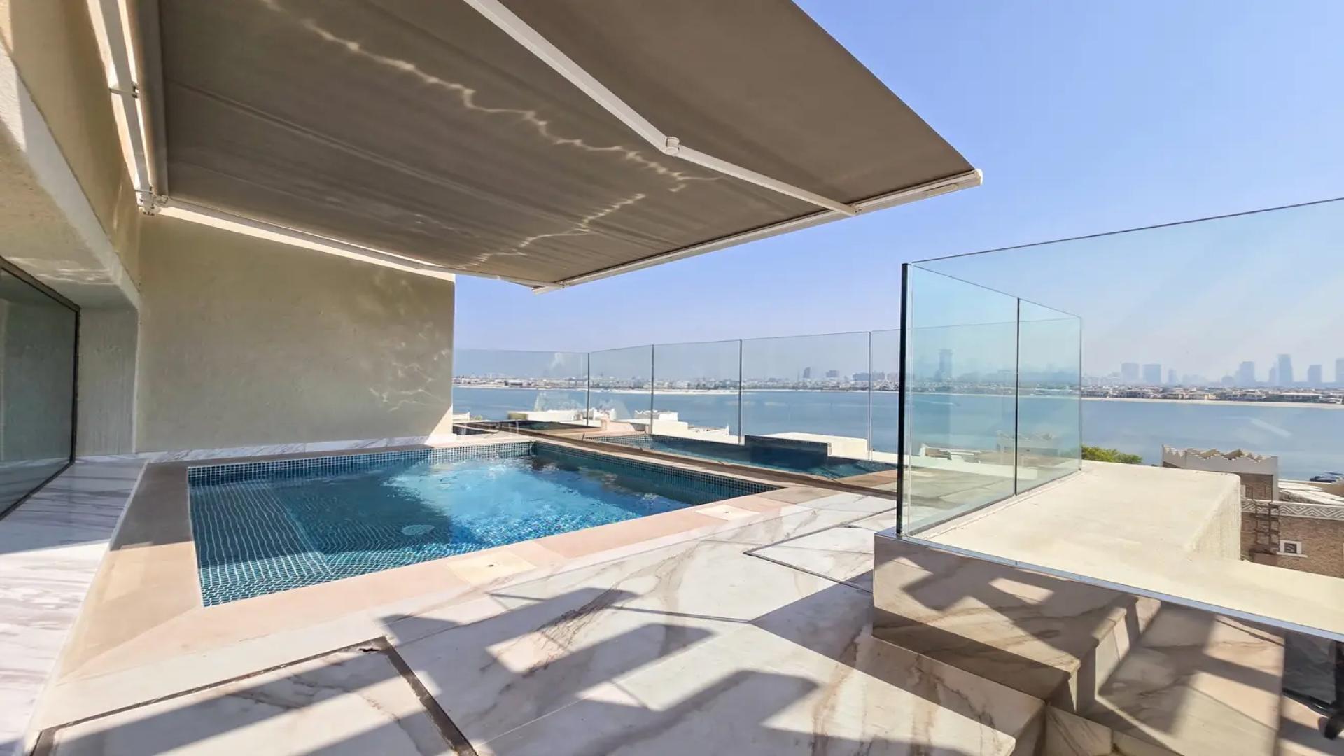 Penthouse view of Palm Jumeirah waterfront and skyline, Kingdom of Sheba community