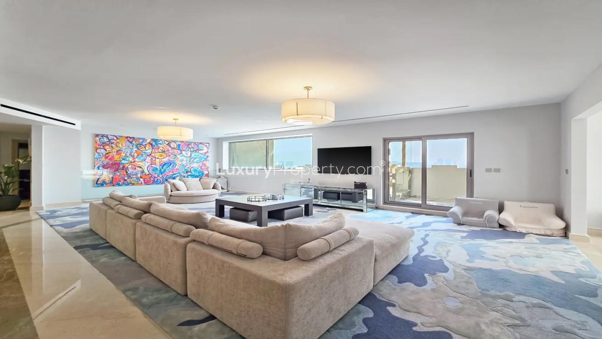 Luxurious penthouse terrace with private pool and stunning Palm Jumeirah views, Kingdom of Sheba