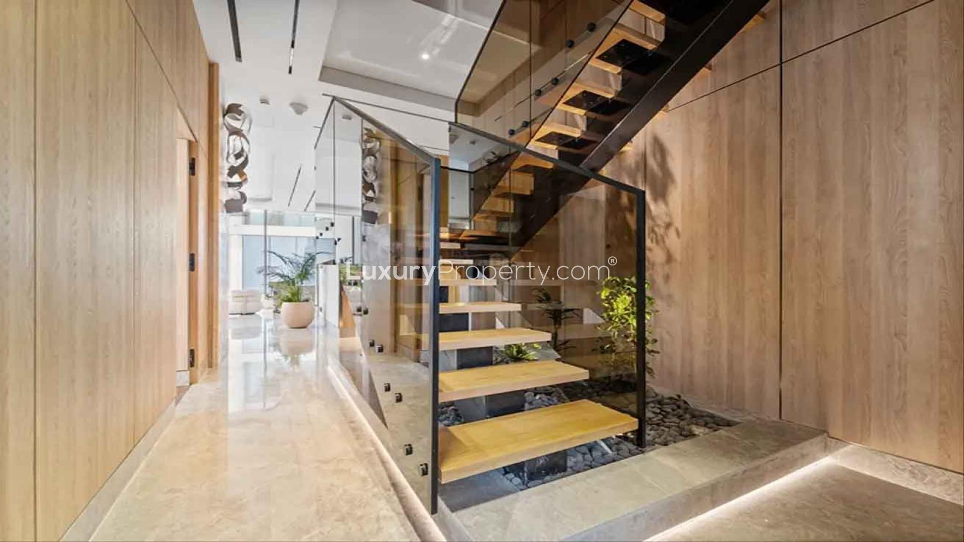 Luxurious furnished penthouse living room with city views, Business Bay, One of One Residences