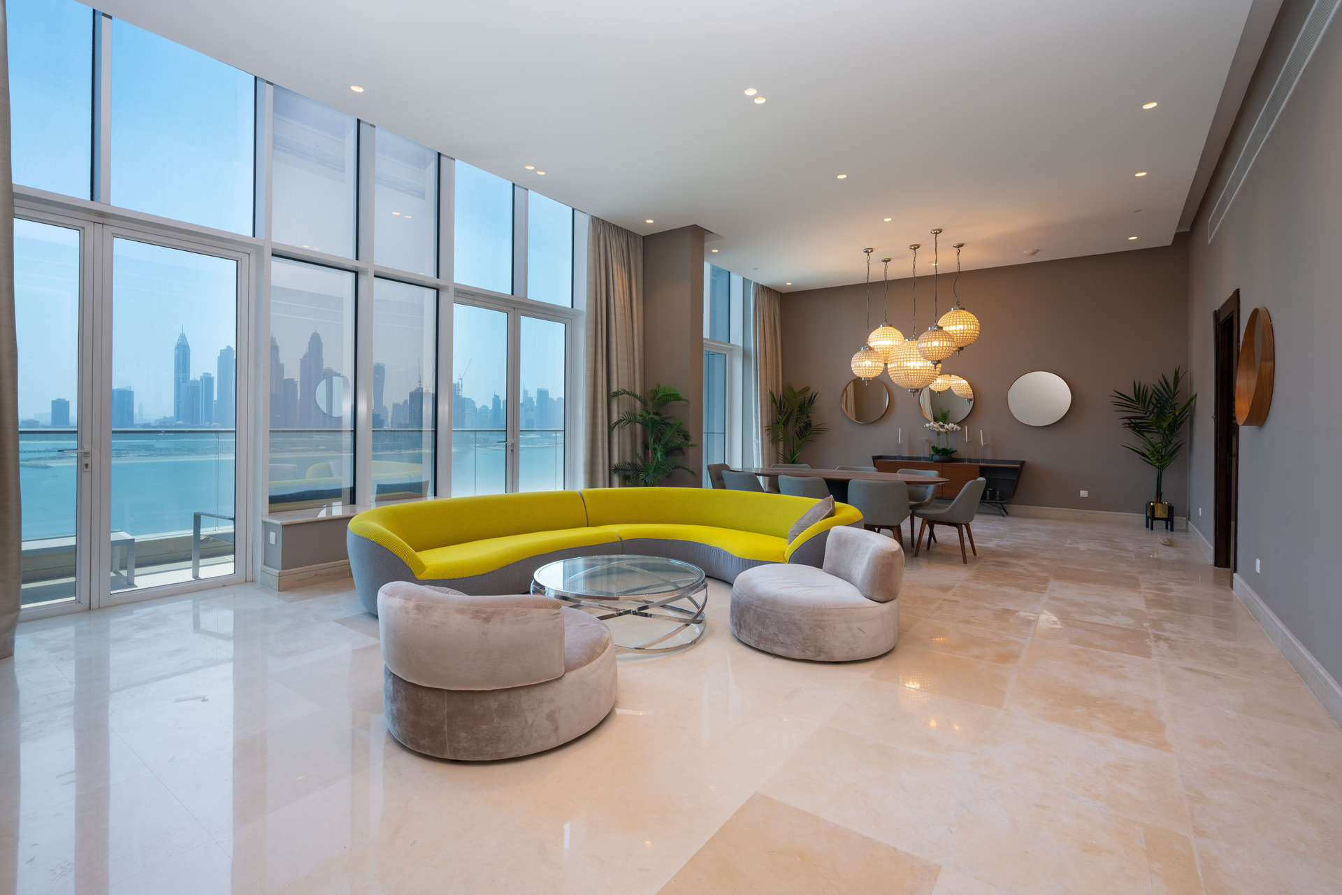 Luxurious penthouse bedroom with ocean view in Oceana, Palm Jumeirah, available for rent
