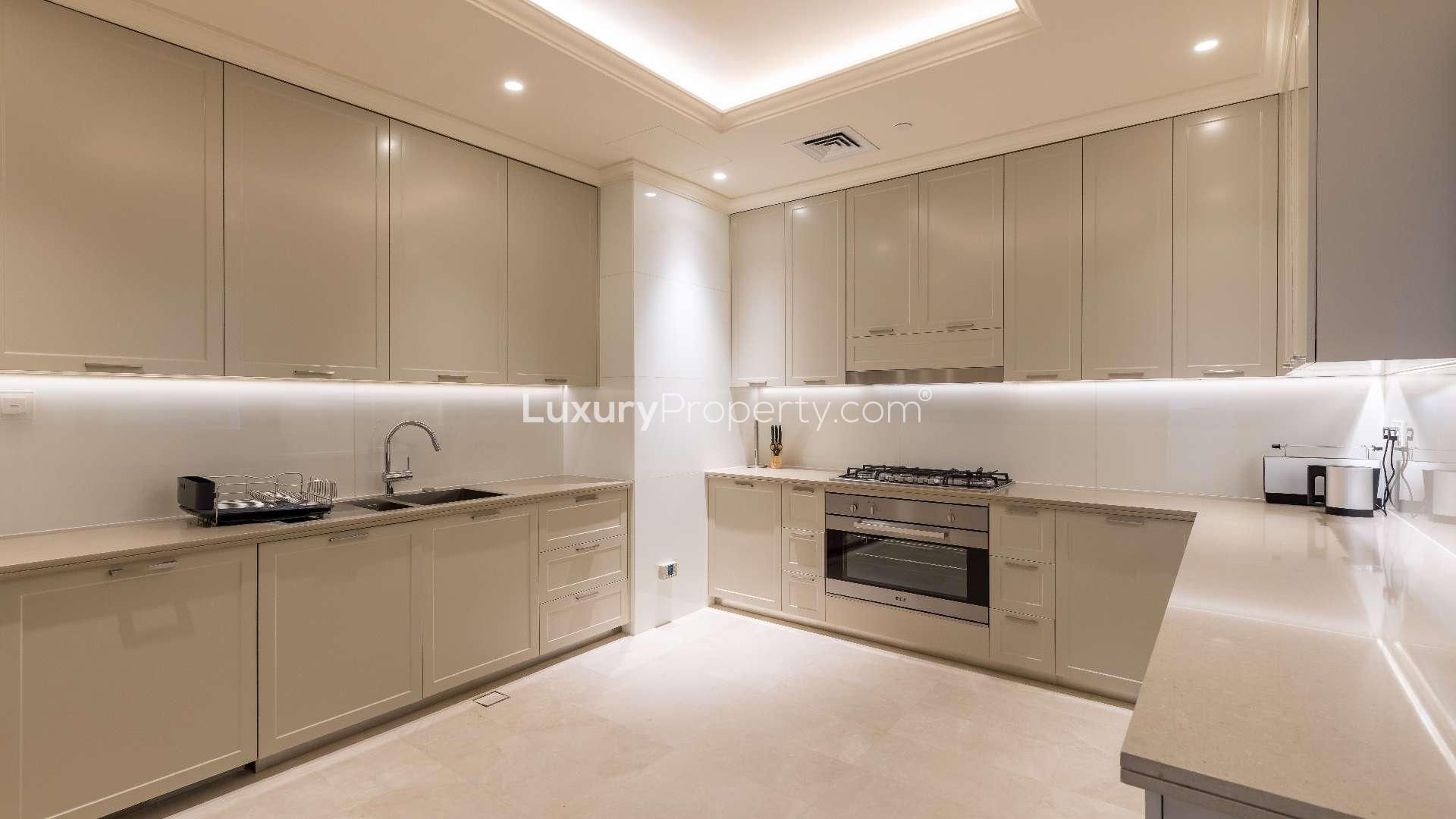 Luxurious modern kitchen in furnished penthouse, The Address Residence Fountain Views, Downtown Dubai
