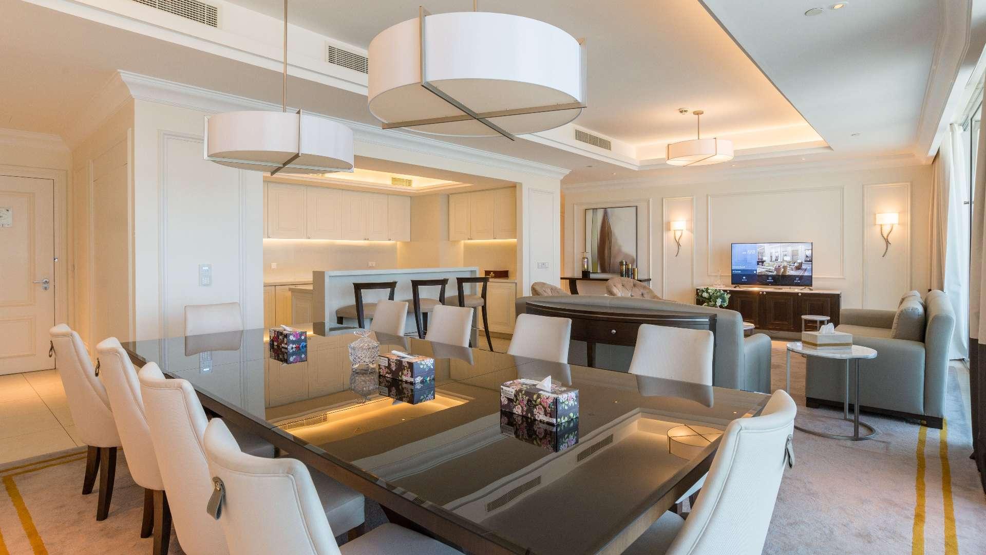 Luxurious dining area in 4-bedroom penthouse, The Address BLVD, Downtown Dubai, for rent