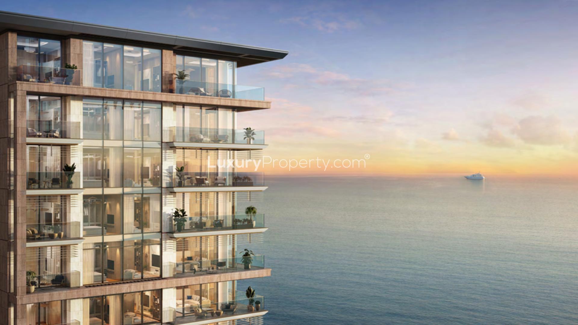 Luxurious Al Marjan penthouse rooftop pool with ocean view at sunset, Playa Del Sol
