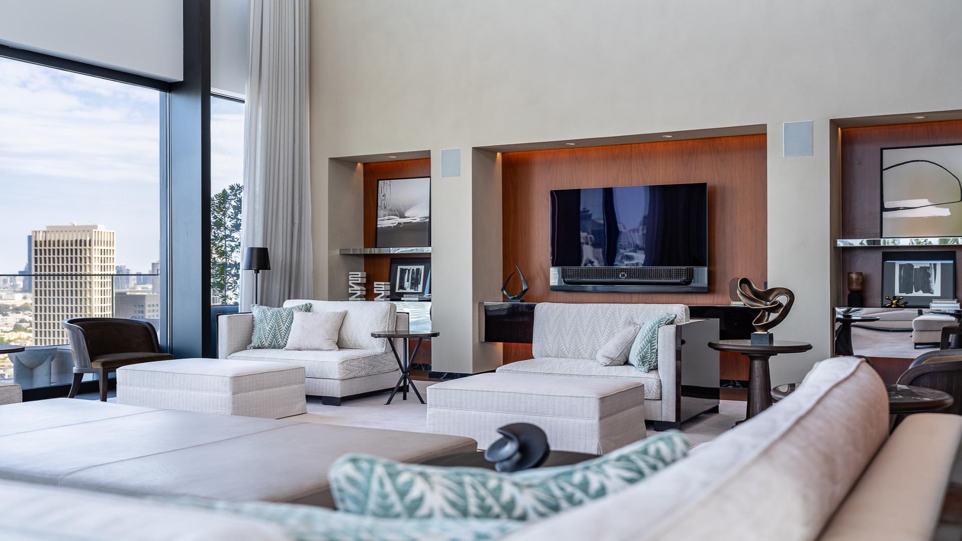 Luxurious dining area in a penthouse at The Lana Dorchester Collection, Business Bay