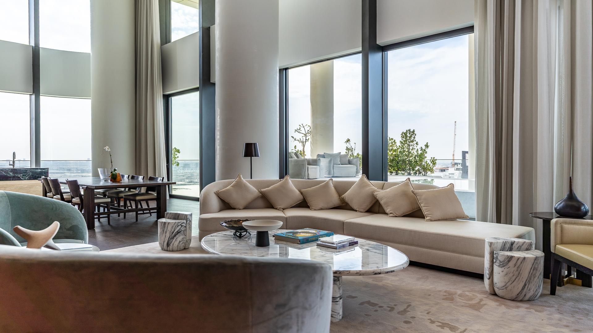 Penthouse terrace view of Business Bay skyline, The Lana Dorchester Collection, Dubai