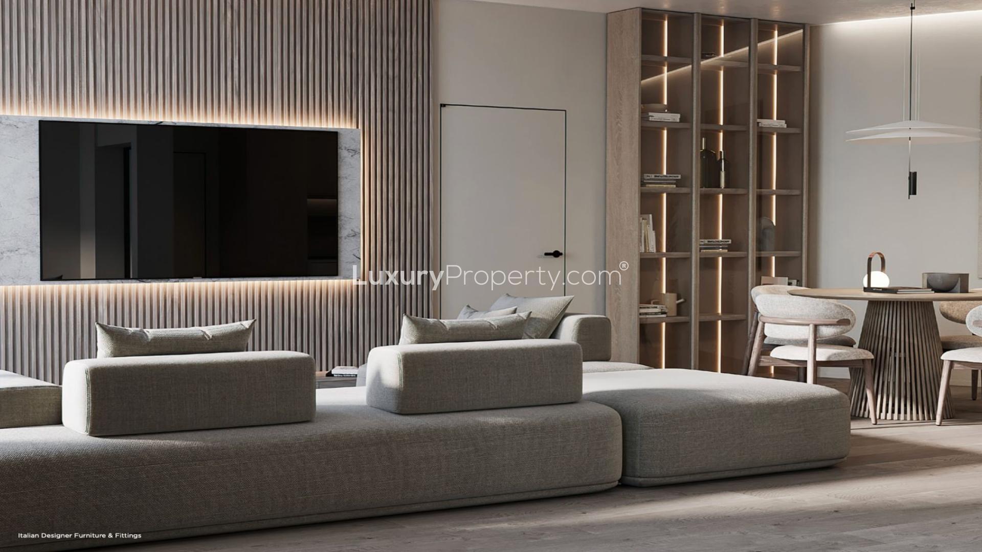 Luxurious Palm Jumeirah penthouse bedroom with ocean view, Serenia Living, for sale