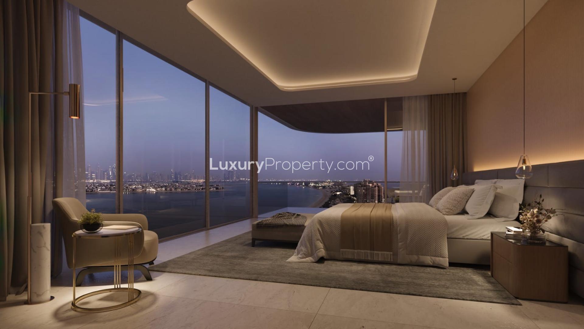 Luxurious penthouse bedroom with ocean view in Serenia Living, Palm Jumeirah