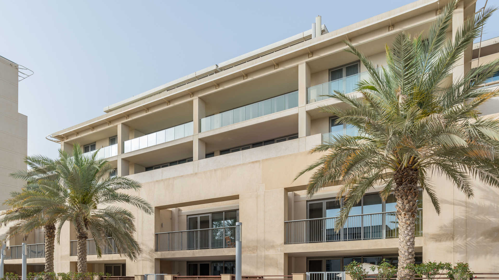 Beachfront penthouse pool overlooking serene waters at Zeina Al Raha, Abu Dhabi