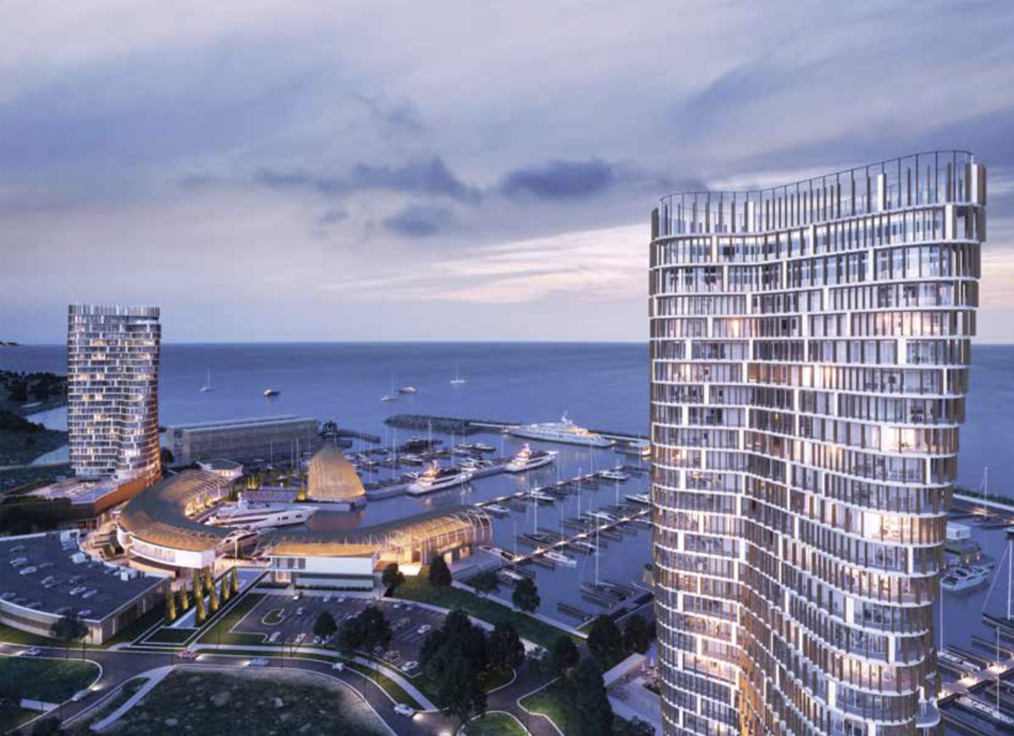 Penthouse in Ayia Napa Marina with ocean views, pool, and yacht docks in Cyprus