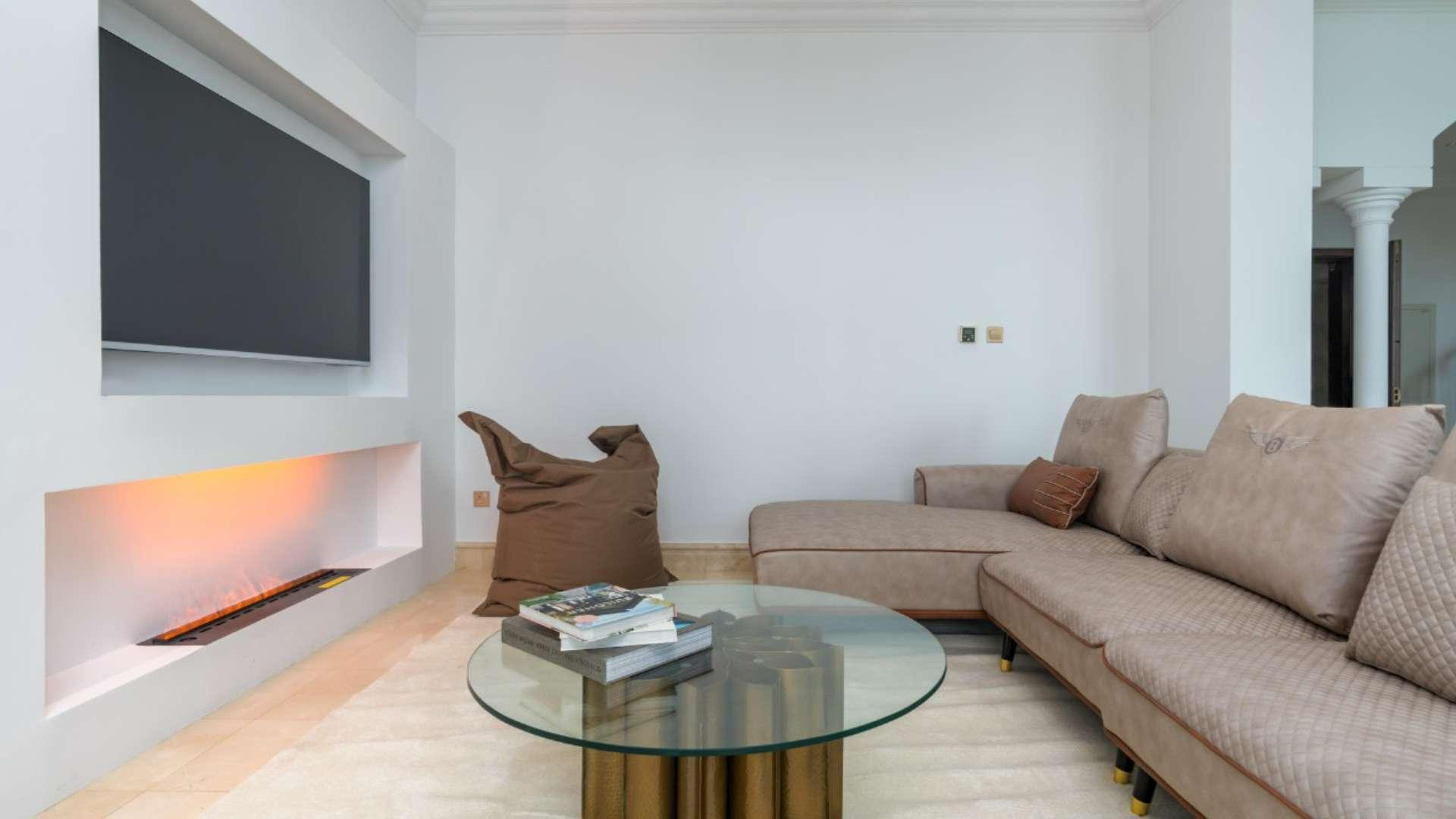 Outdoor seating area of upgraded penthouse at The Fairmont Palm Residences, Palm Jumeirah