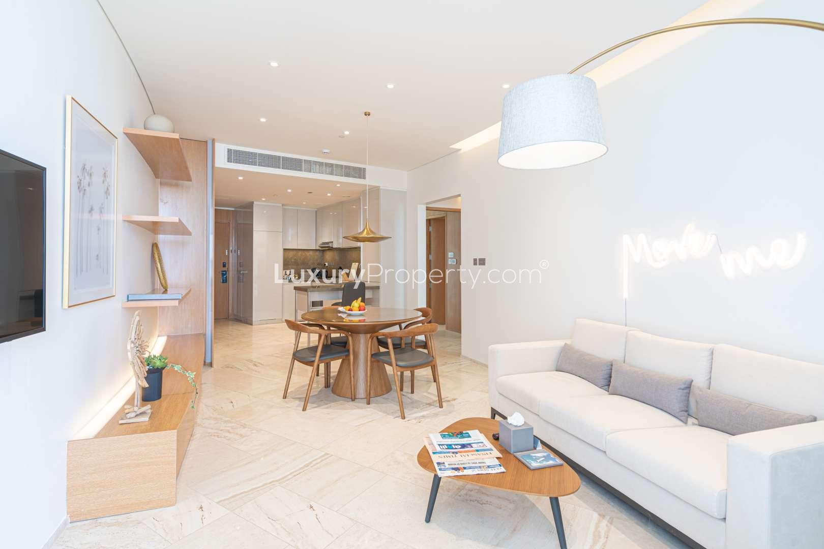 Penthouse balcony view with private pool at The Five JVC, Jumeirah Village Circle