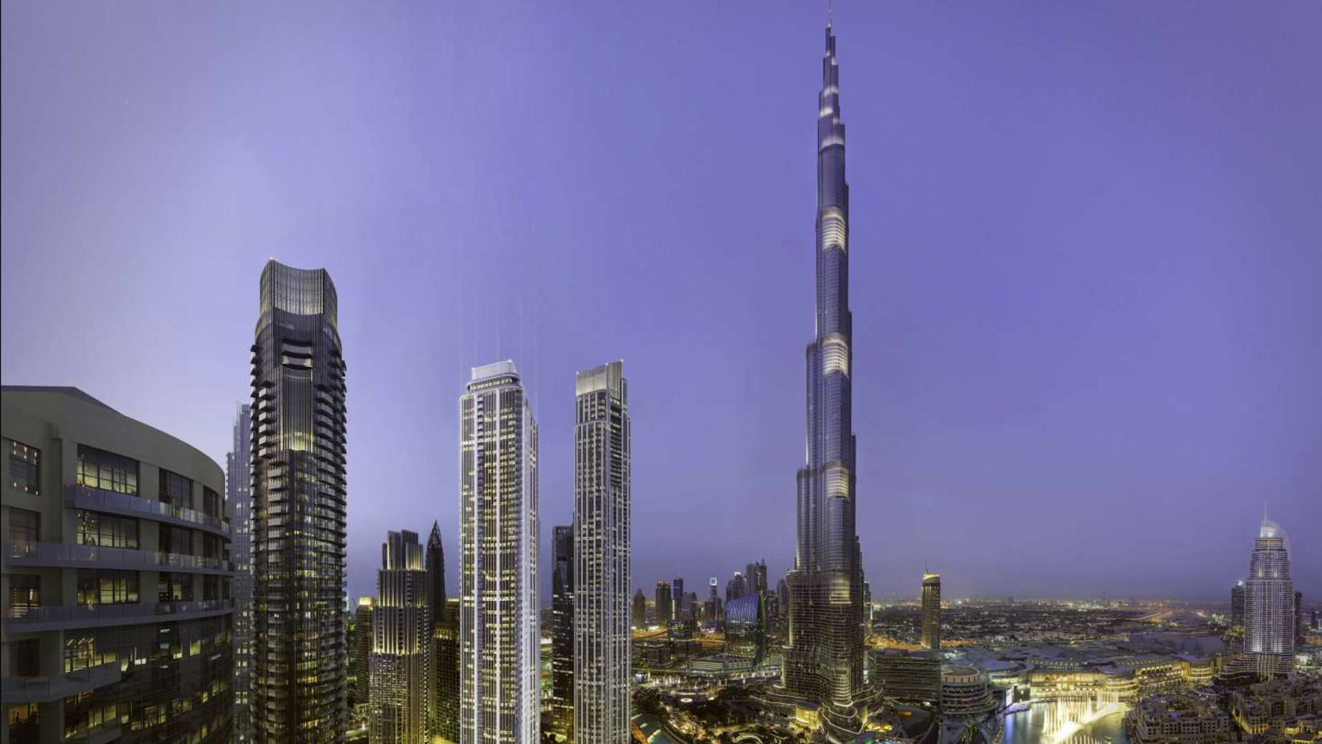Skyline view from luxurious four-bedroom penthouse in Downtown Dubai, IL Primo community