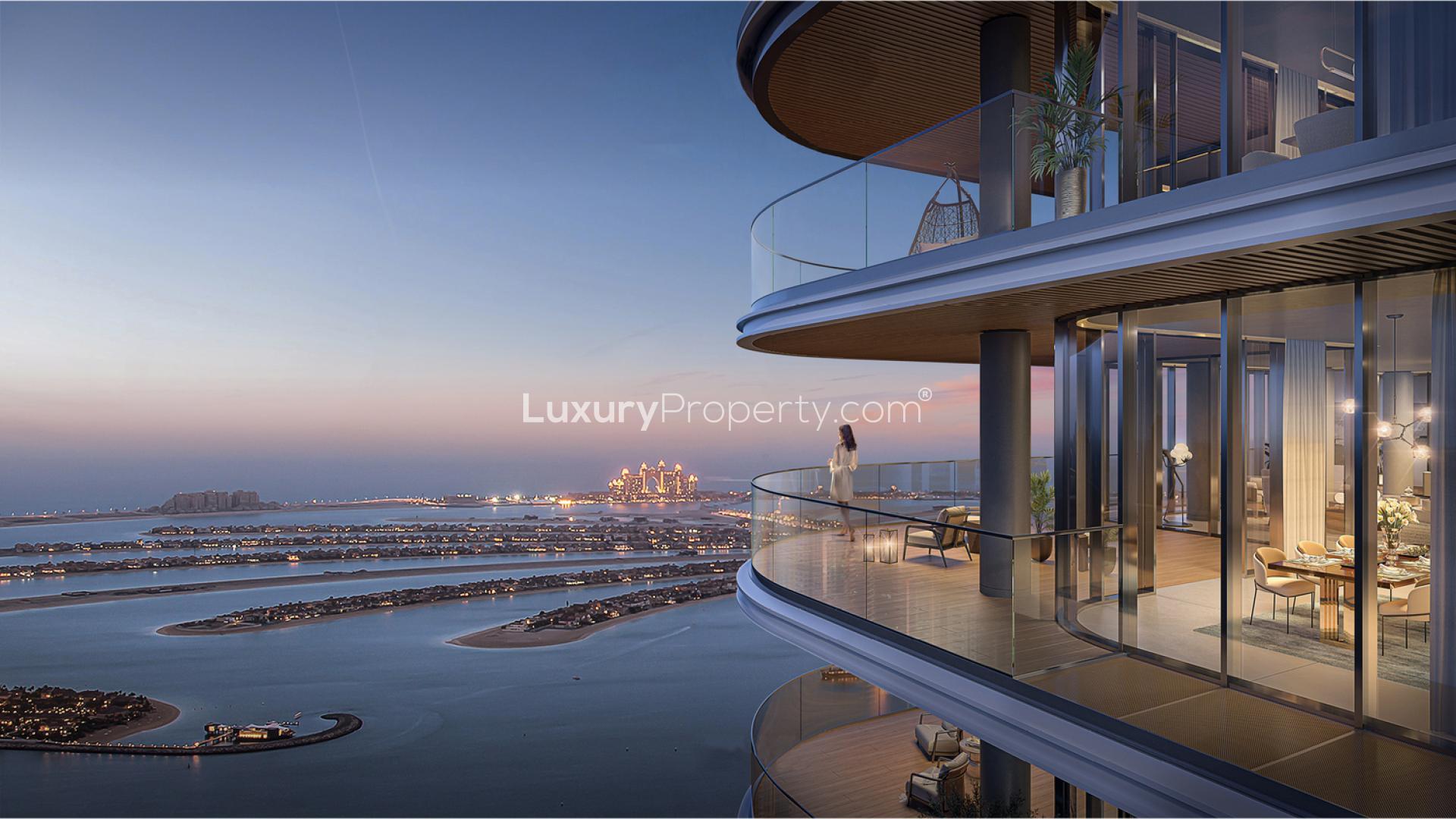 Luxurious bedroom with ocean view in Bayview 4-bedroom beachfront penthouse, Emaar Beachfront