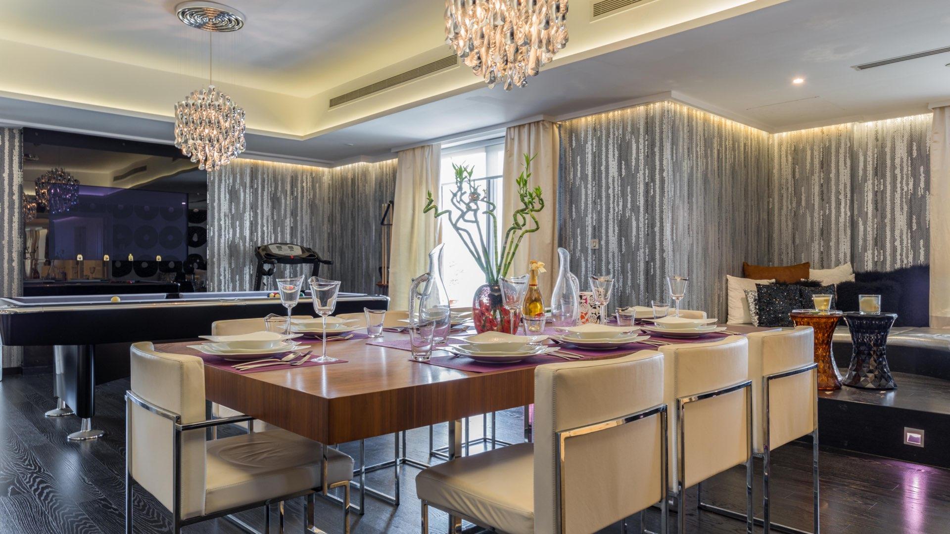 Luxurious living room in a smart duplex penthouse, Jumeirah Beach Residence, Sadaf