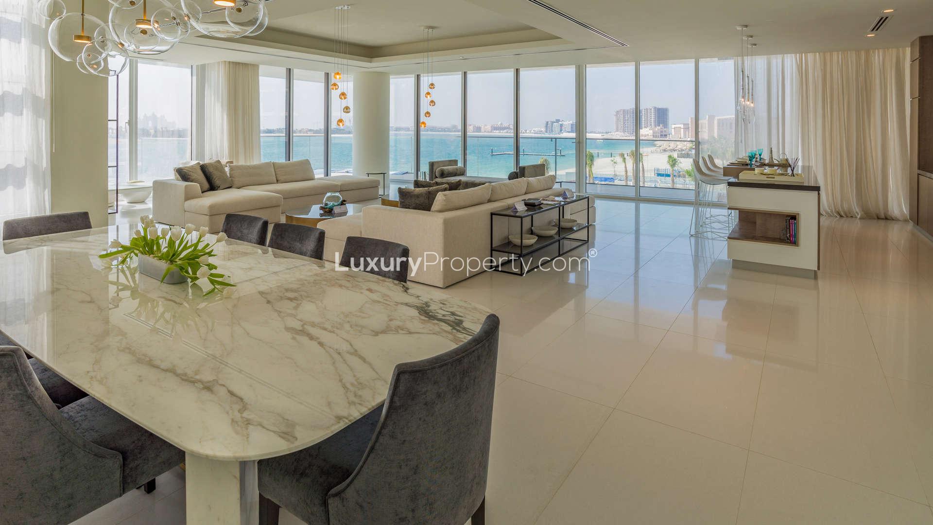 Luxurious pool view at Serenia Residences penthouse, Palm Jumeirah, Dubai real estate