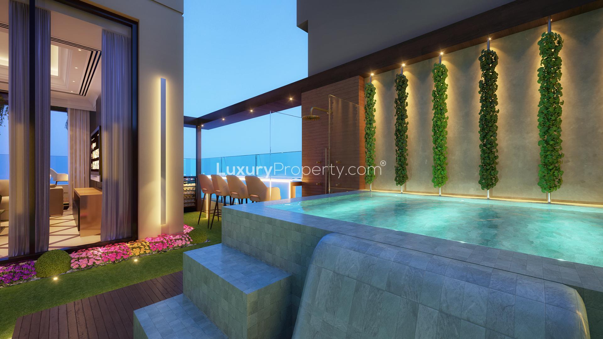 Luxurious interior of sea view duplex penthouse in Shams, Jumeirah Beach Residence