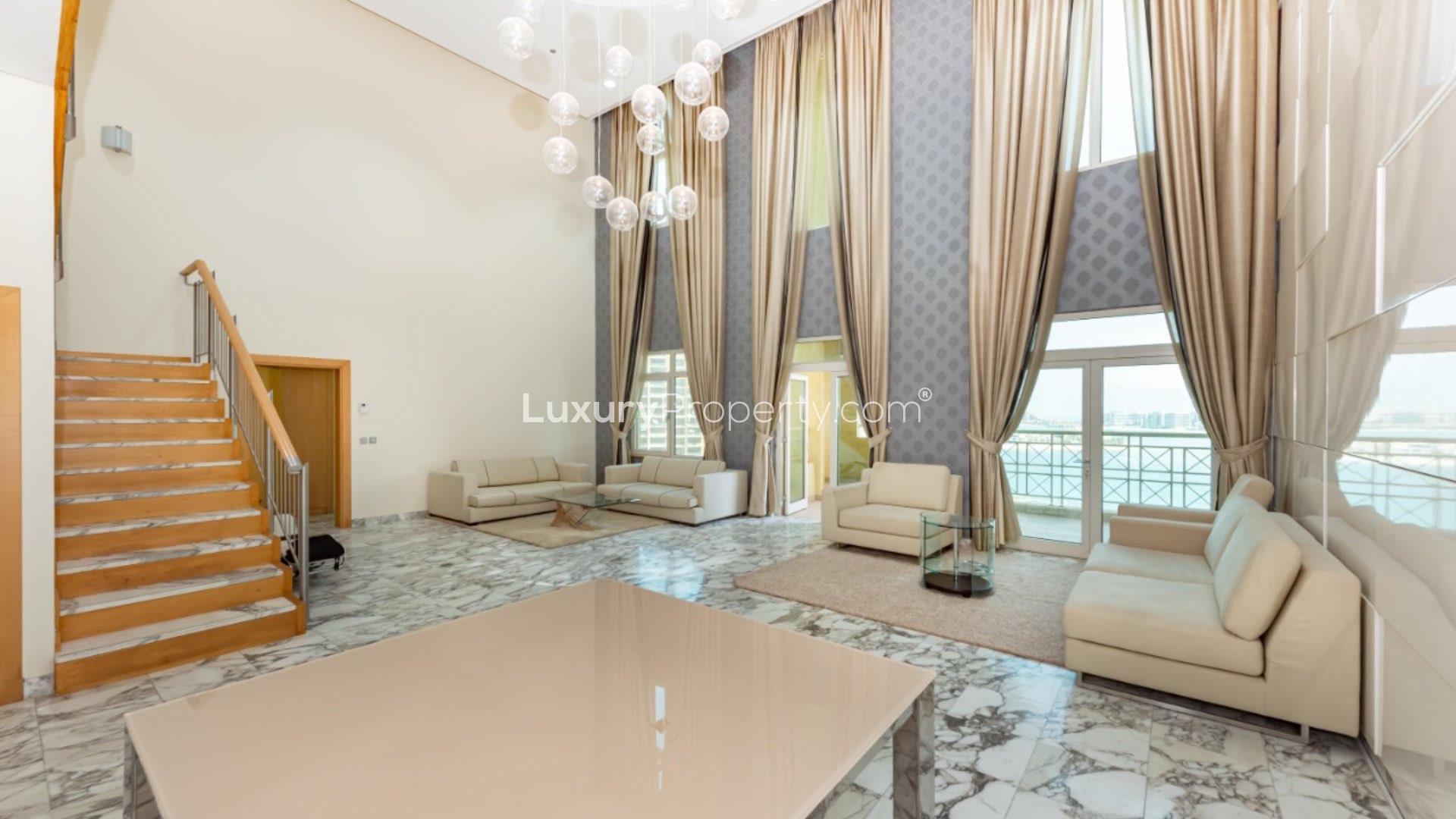 Duplex penthouse sea view from Shoreline Apartments, Palm Jumeirah, Dubai