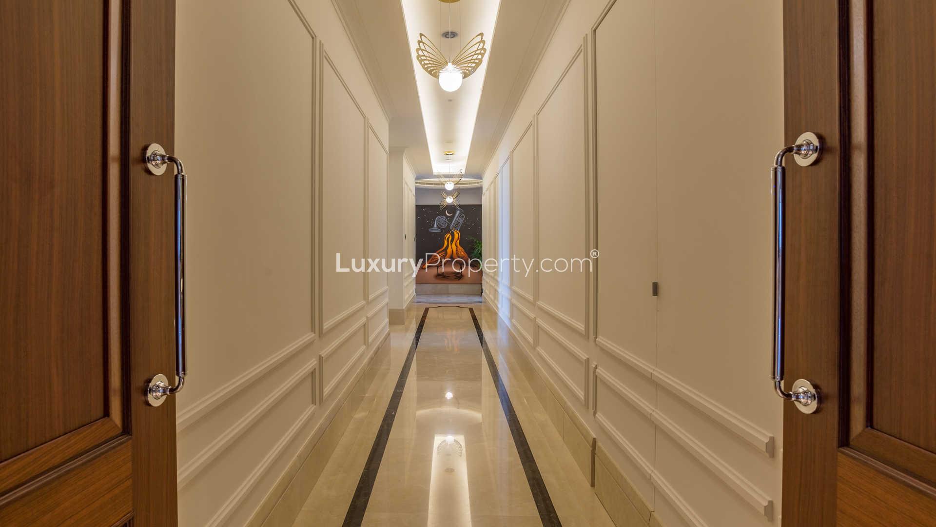 Luxurious living room in 29th-floor penthouse at The 118, Downtown Dubai, for sale