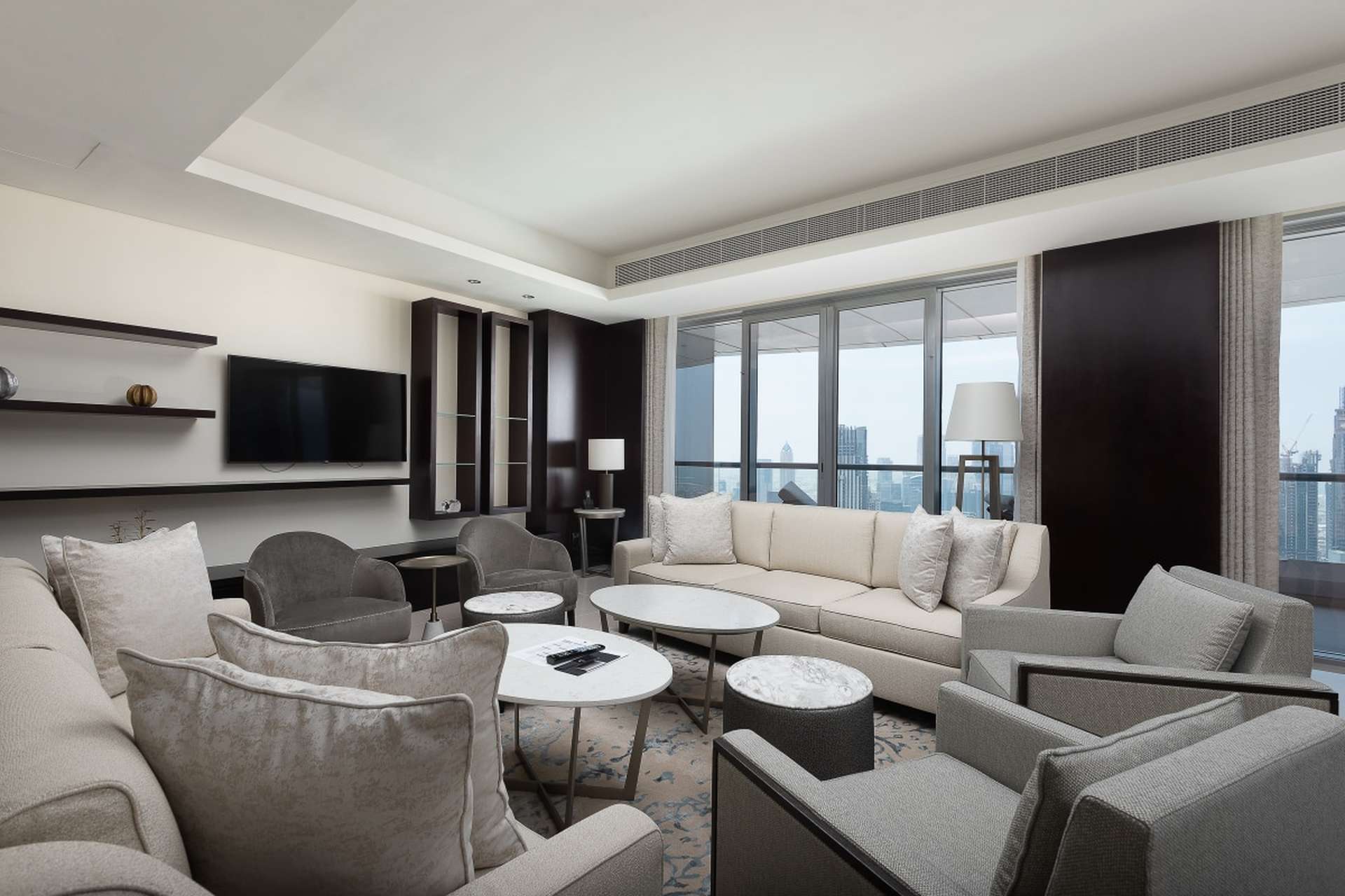 Luxurious kitchen in 4-bedroom penthouse, The Address Downtown Dubai, featuring modern appliances