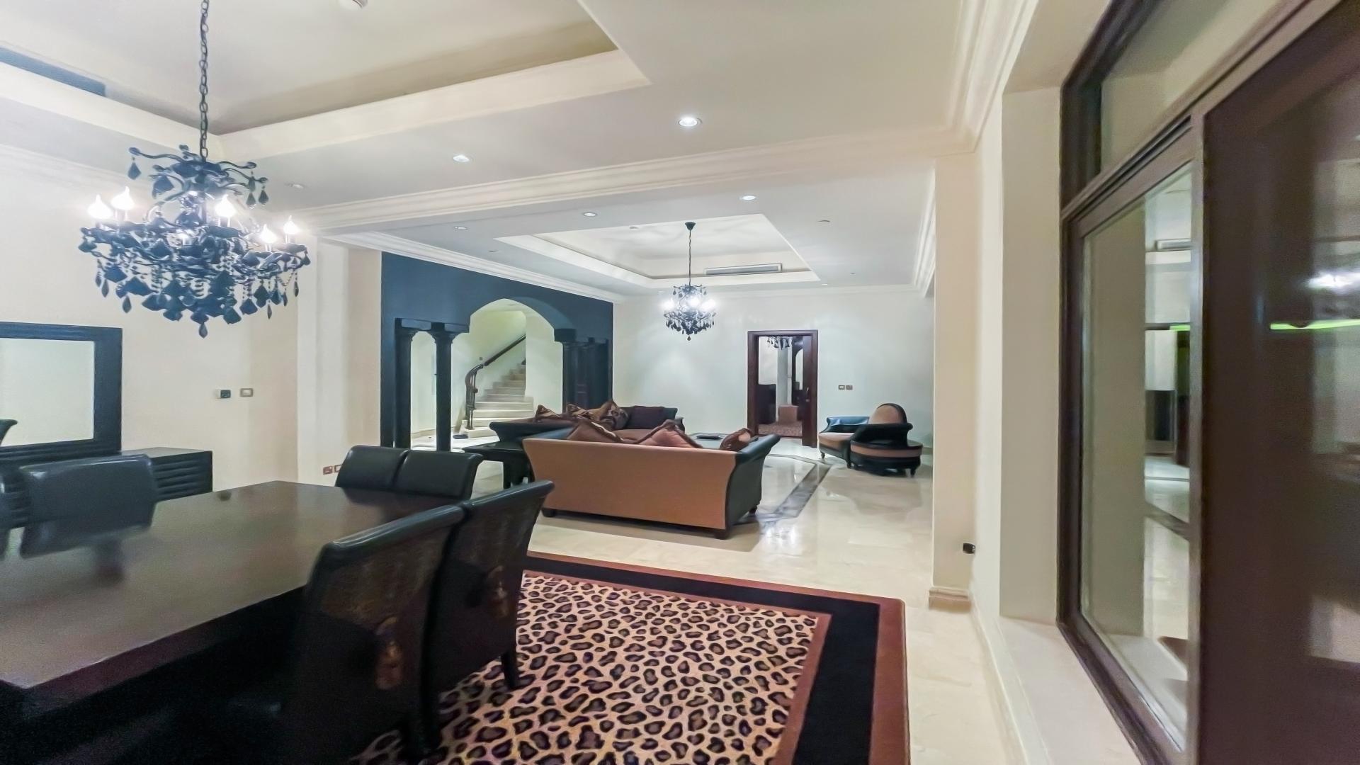 Balcony view from luxury penthouse at The Fairmont Palm Residences, Palm Jumeirah, Dubai