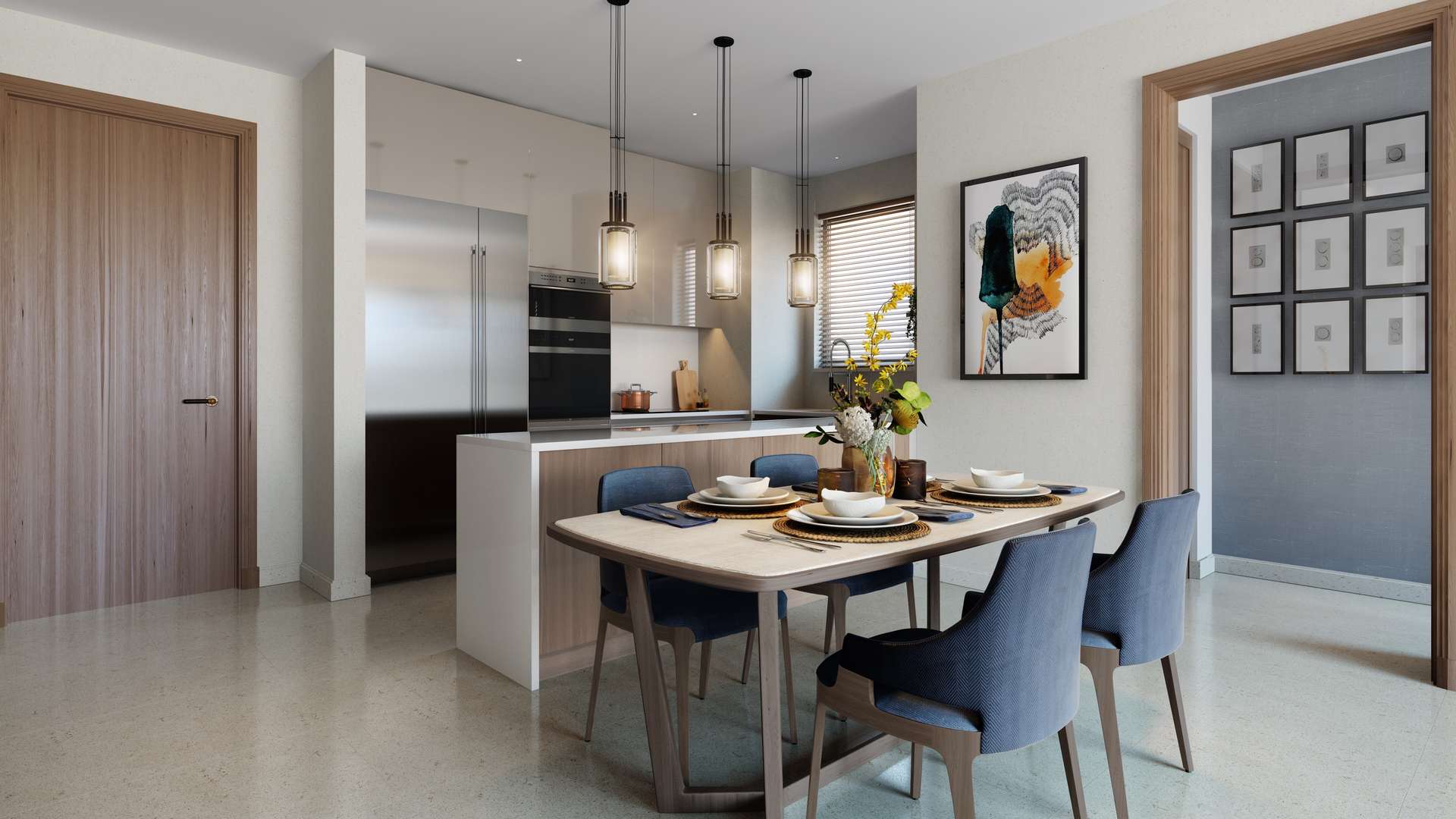 Luxurious sea-facing living room in Muscat penthouse at Mandarin Oriental Residences