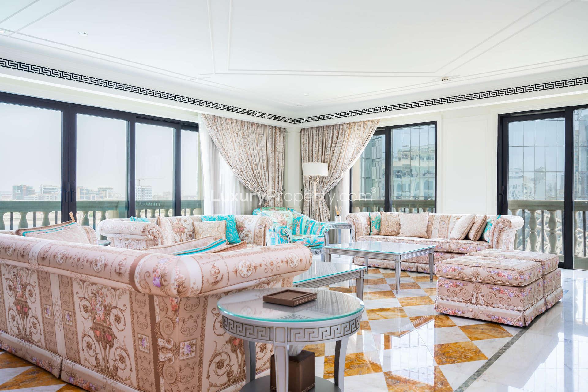 Furnished apartment at Palazzo Versace with pool and creek view, Culture Village, Dubai