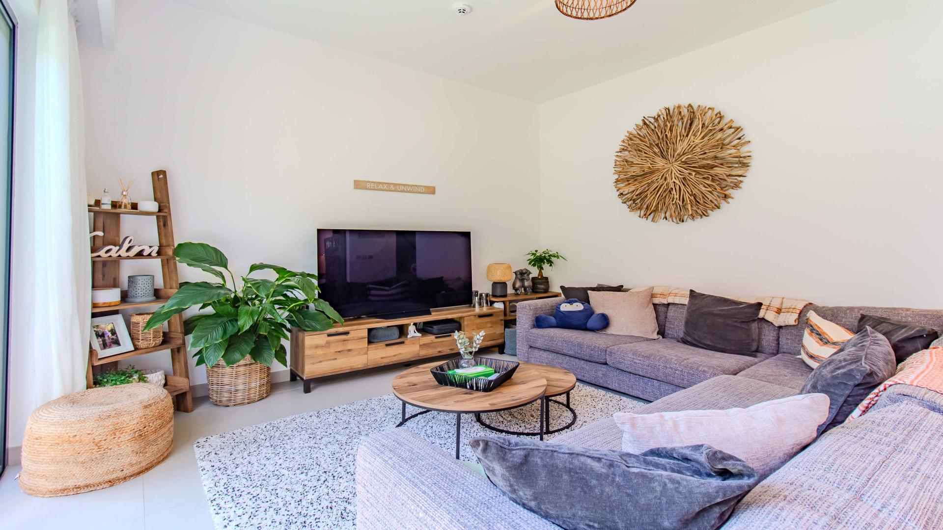 Charming Arabian Ranches 2 townhouse garden with gazebo and lush greenery, Camelia community