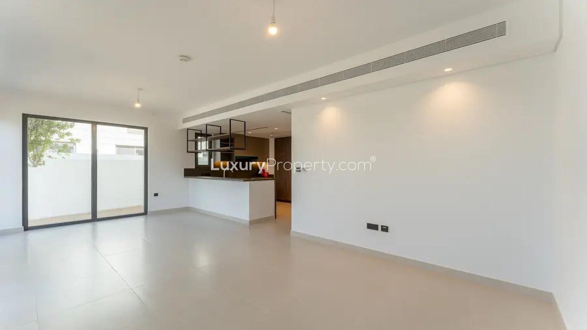 Eco-friendly townhouse with modern facade in Tilal Al Ghaf, Aura community