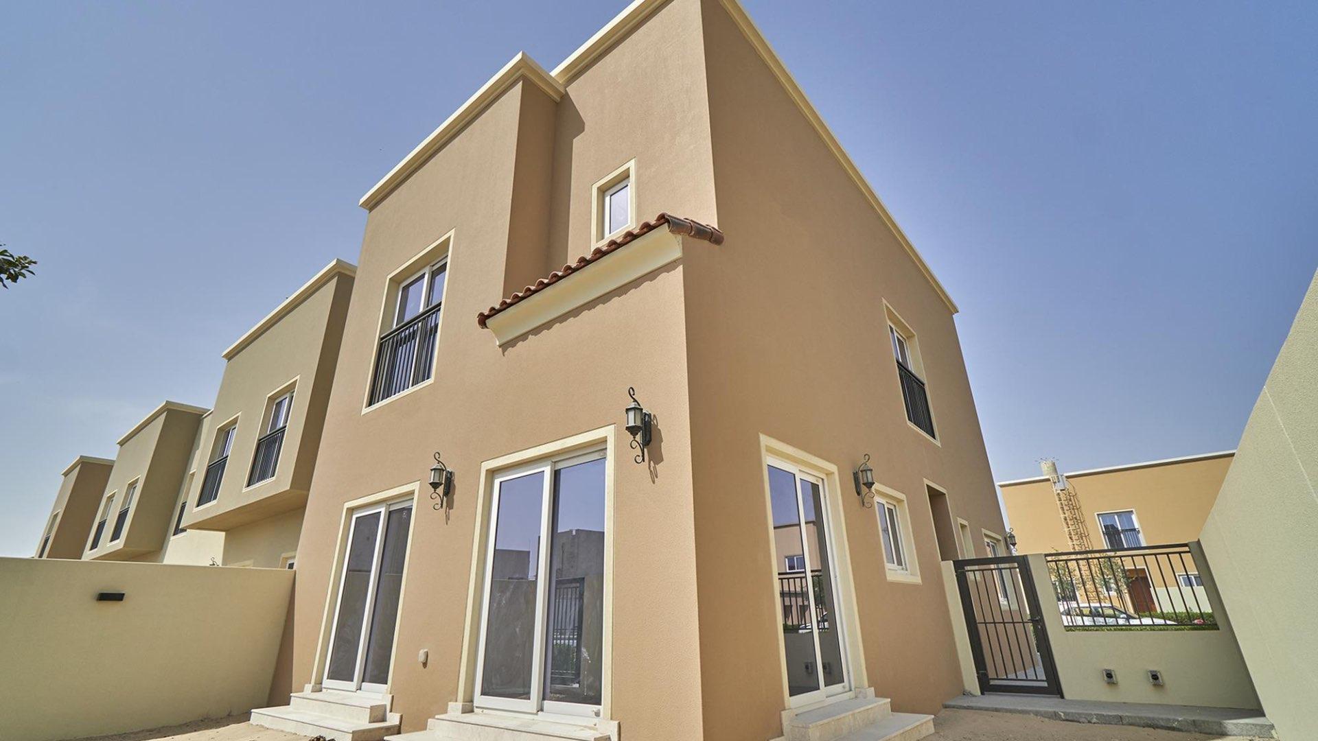 Brand new 4-bedroom townhouse exterior in Amaranta, Villanova, Dubai Land for rent