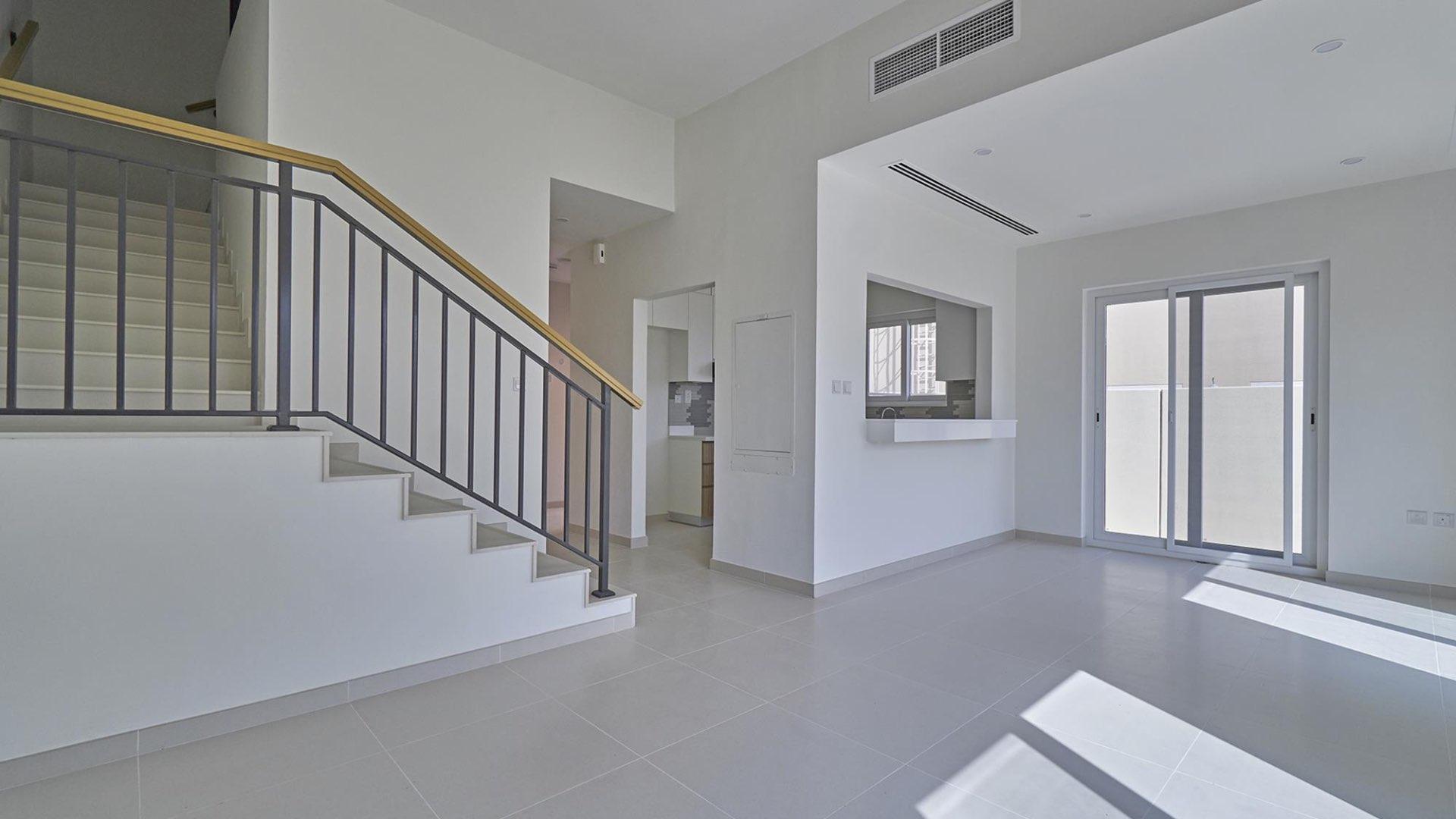 Brand new 4-bedroom townhouse exterior in Villanova, Dubai Land, for rent