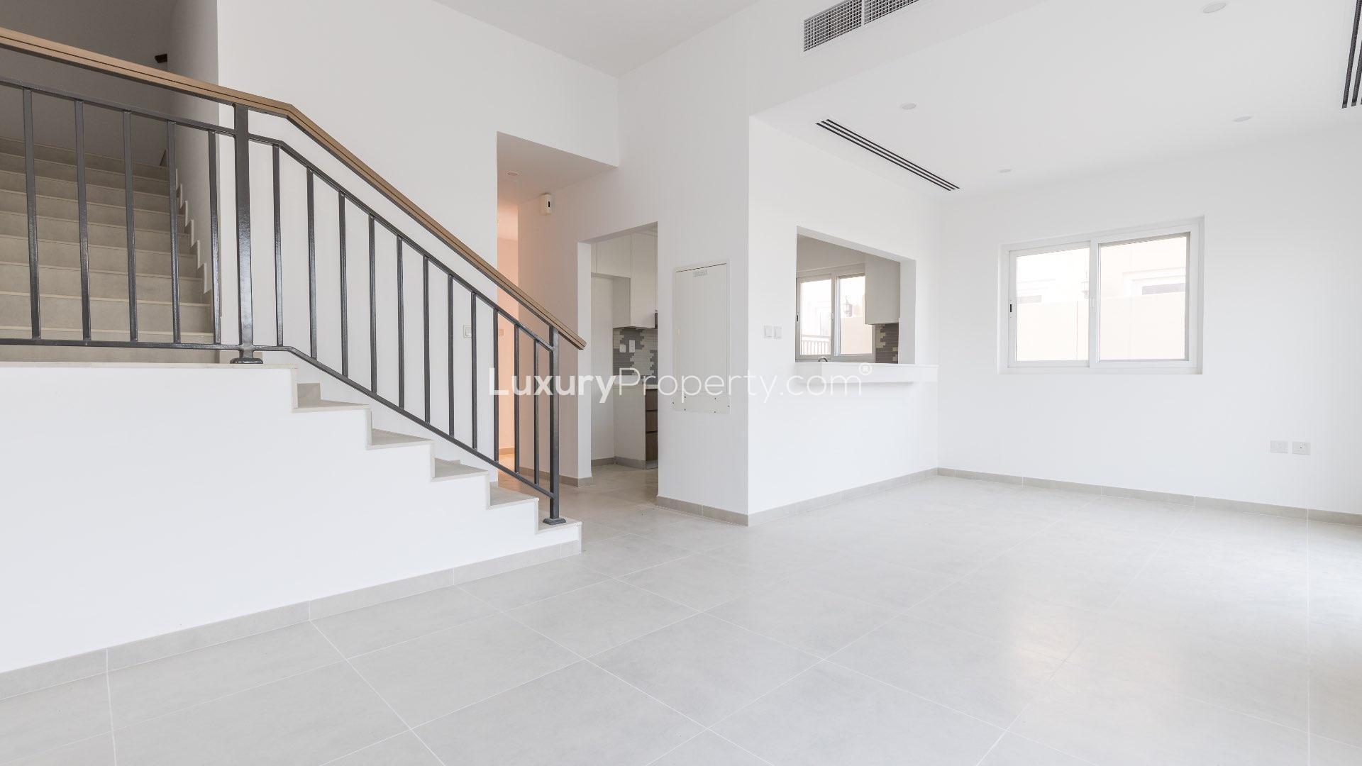 Lovely four-bedroom townhouse for rent in Villanova, Dubai Land, near swimming pool