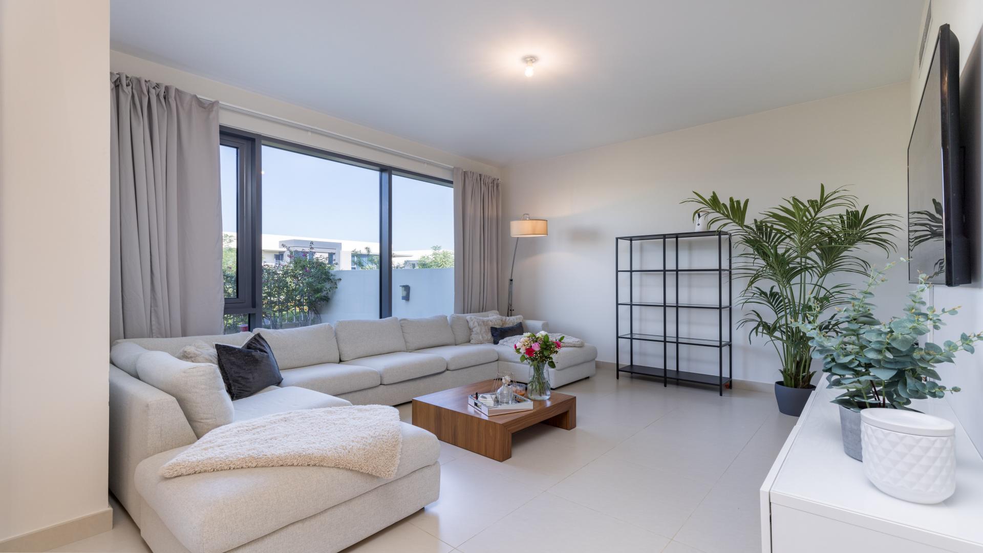 Luxurious living room in furnished 4-bedroom villa, Maple at Dubai Hills Estate