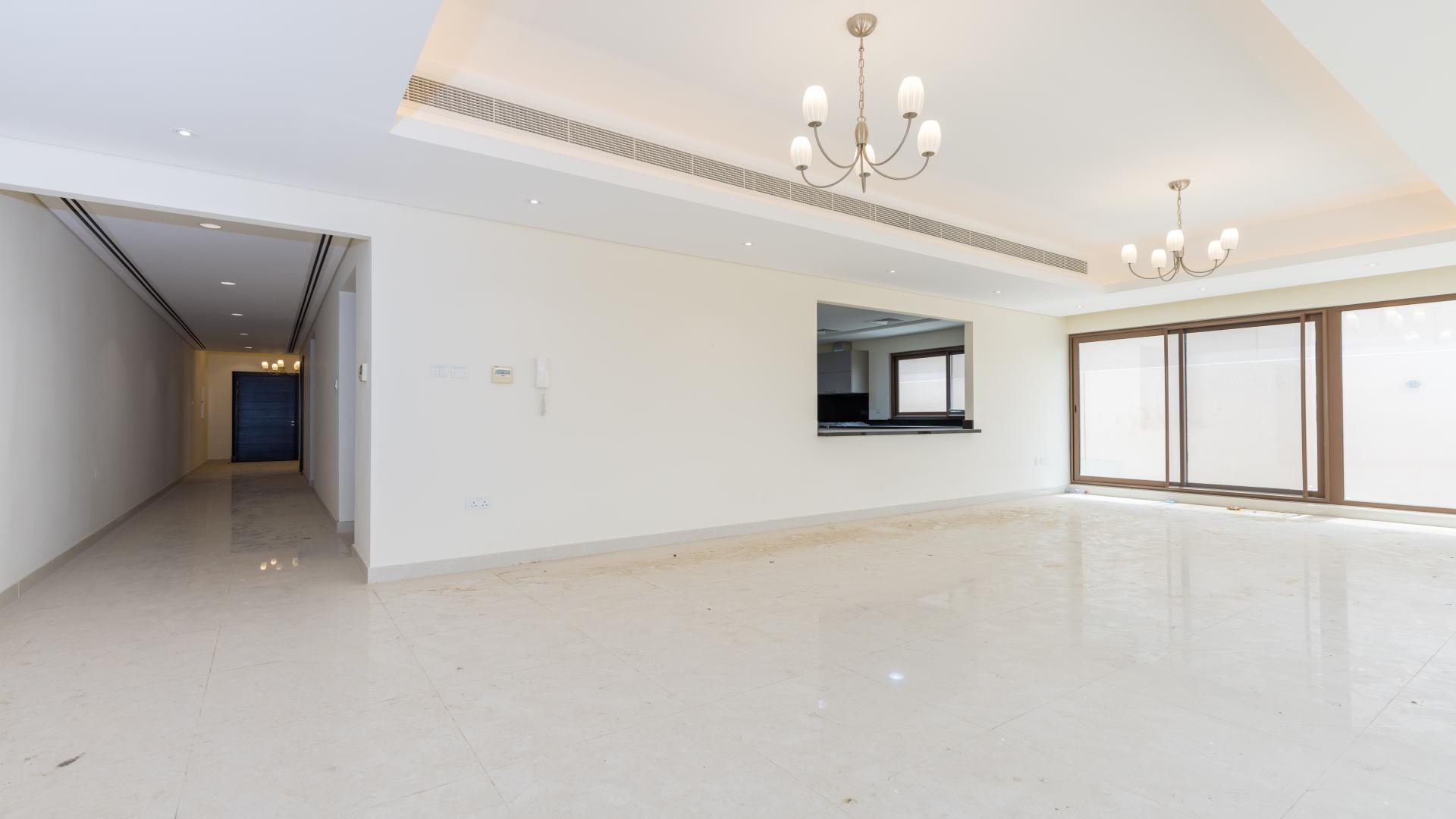 Brand new townhouse interior with large windows in Meydan Gated Community for rent
