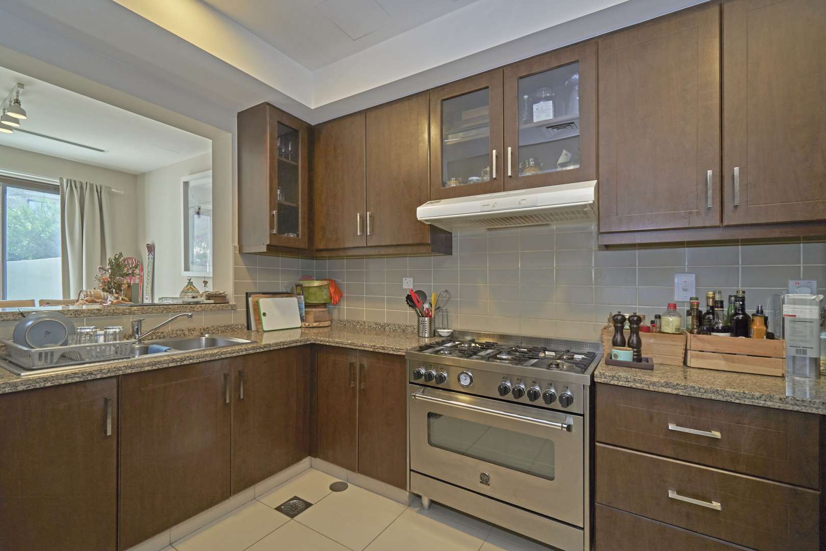 Spacious backyard of Type 2E townhouse for rent in Mira, Reem community