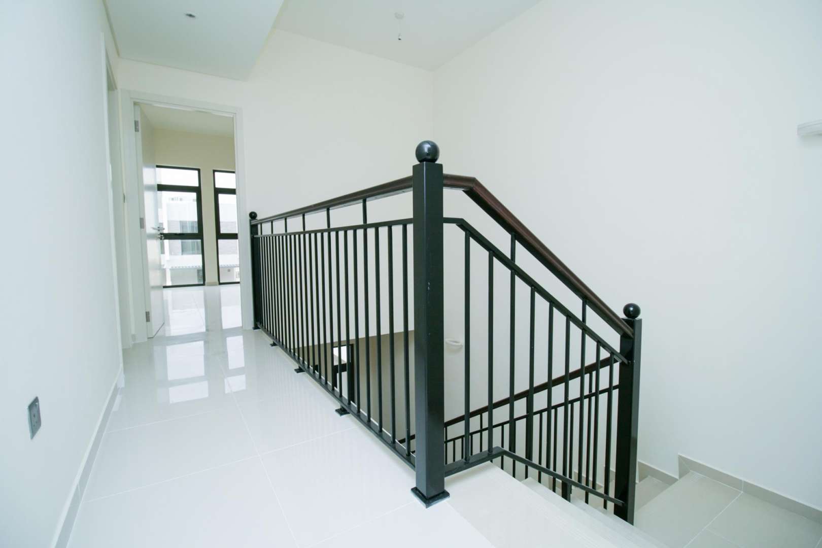 Spacious living room in four-bedroom townhouse for rent in Akoya, Primrose community