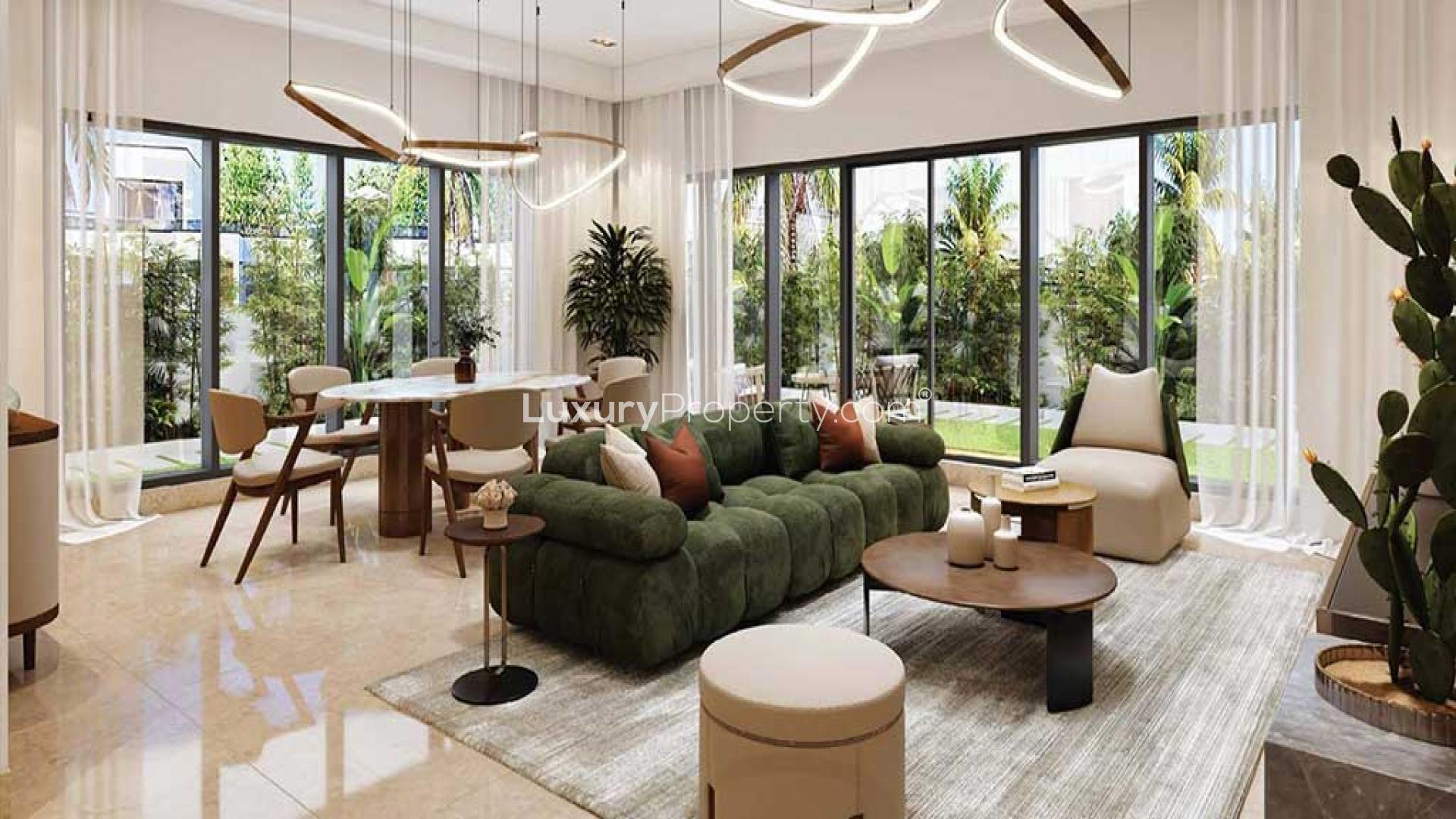 Exquisite 4-bedroom townhouses exterior at DAMAC Sun City, Dubai Land, for sale