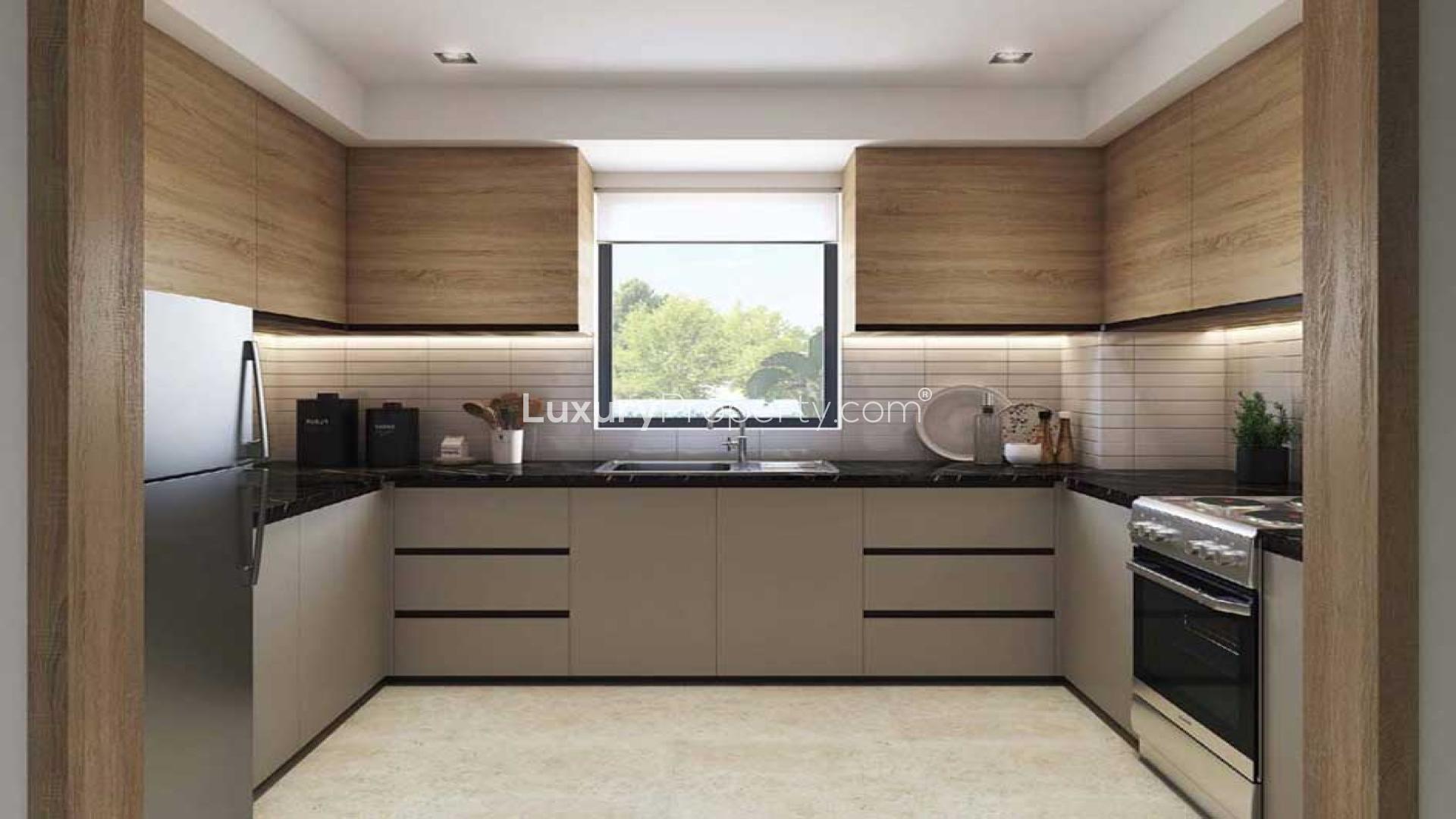 Luxurious living room in 4-bedroom townhouse, Damac Sun City, Dubai Land, for sale