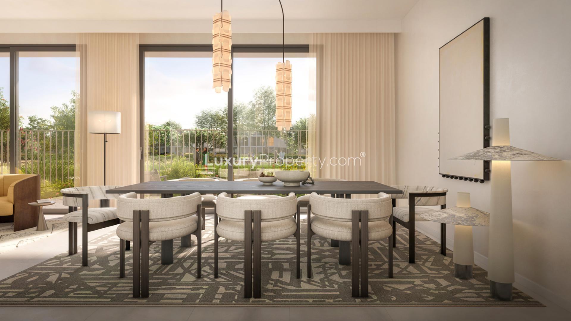 Modern 4-bedroom townhouse exterior in Velora 2, The Valley by Emaar for sale